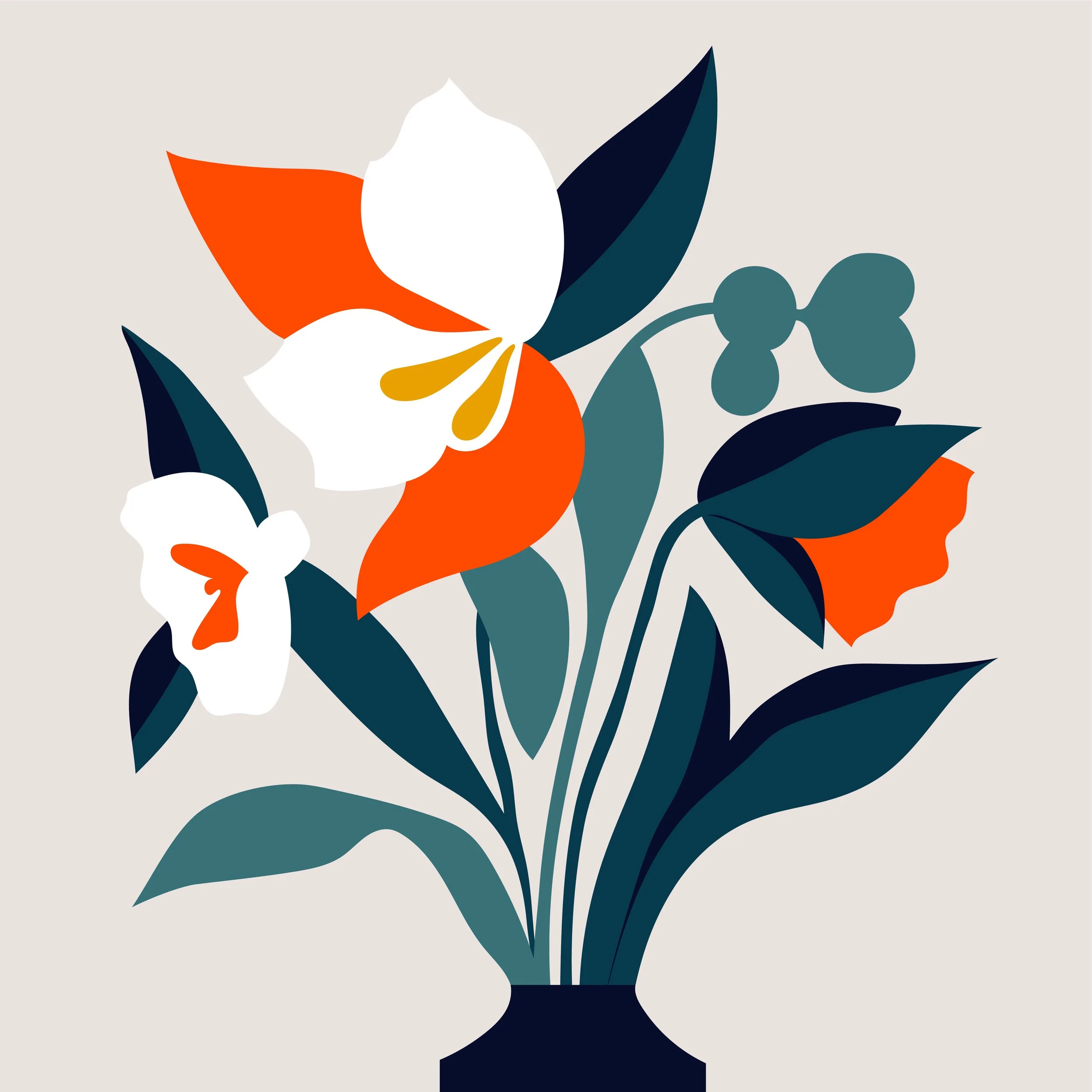 Bouquets illustration, floral study 06