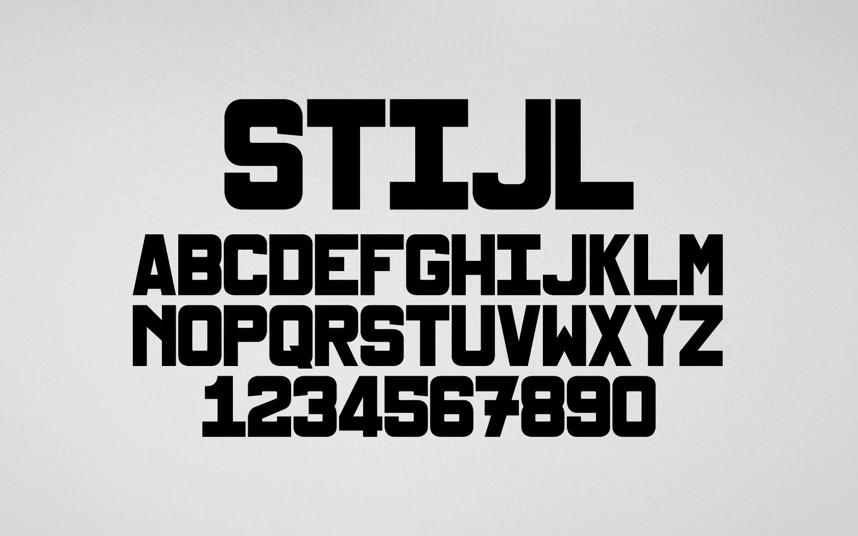 Stijl alphabet sample