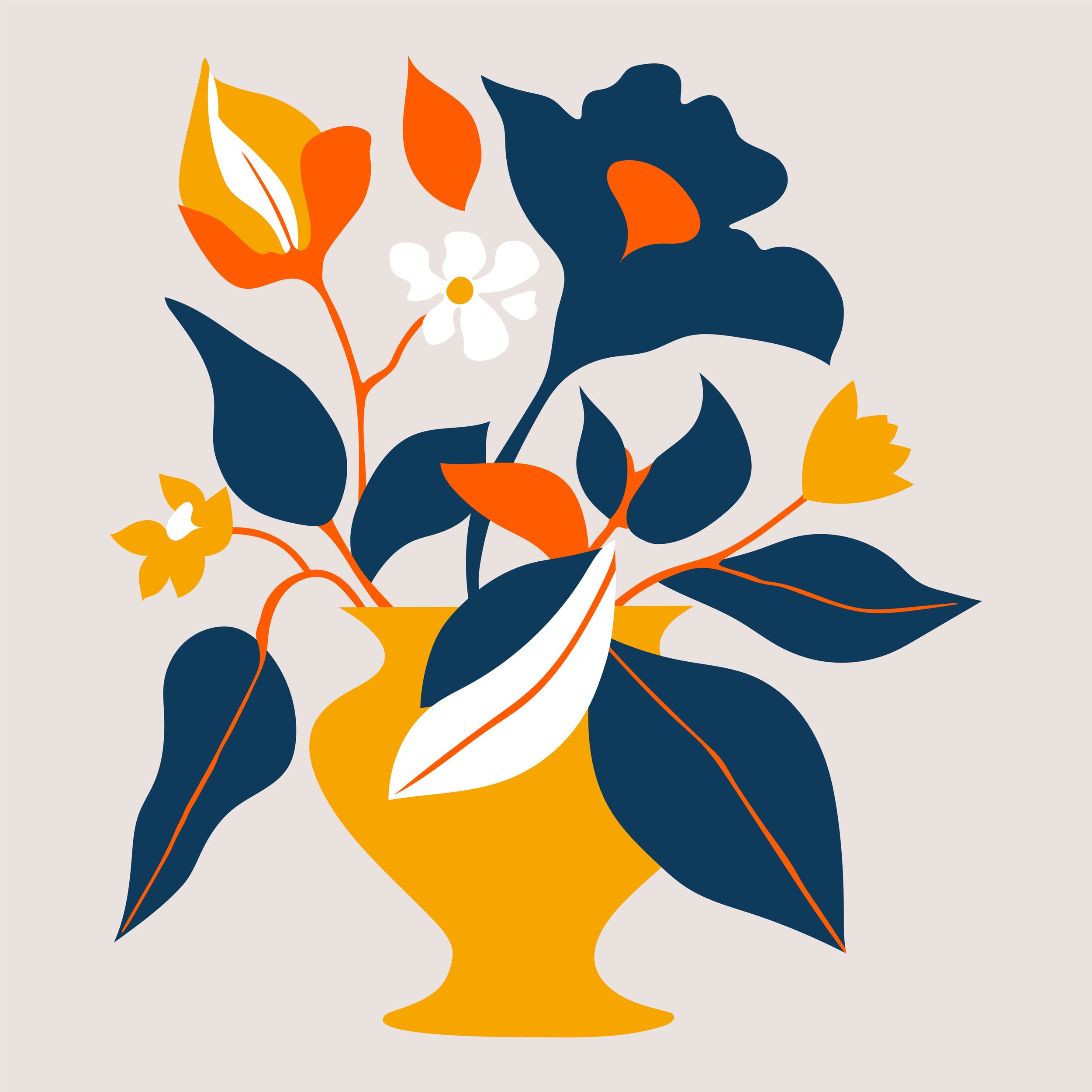 Bouquets illustration, floral study 07
