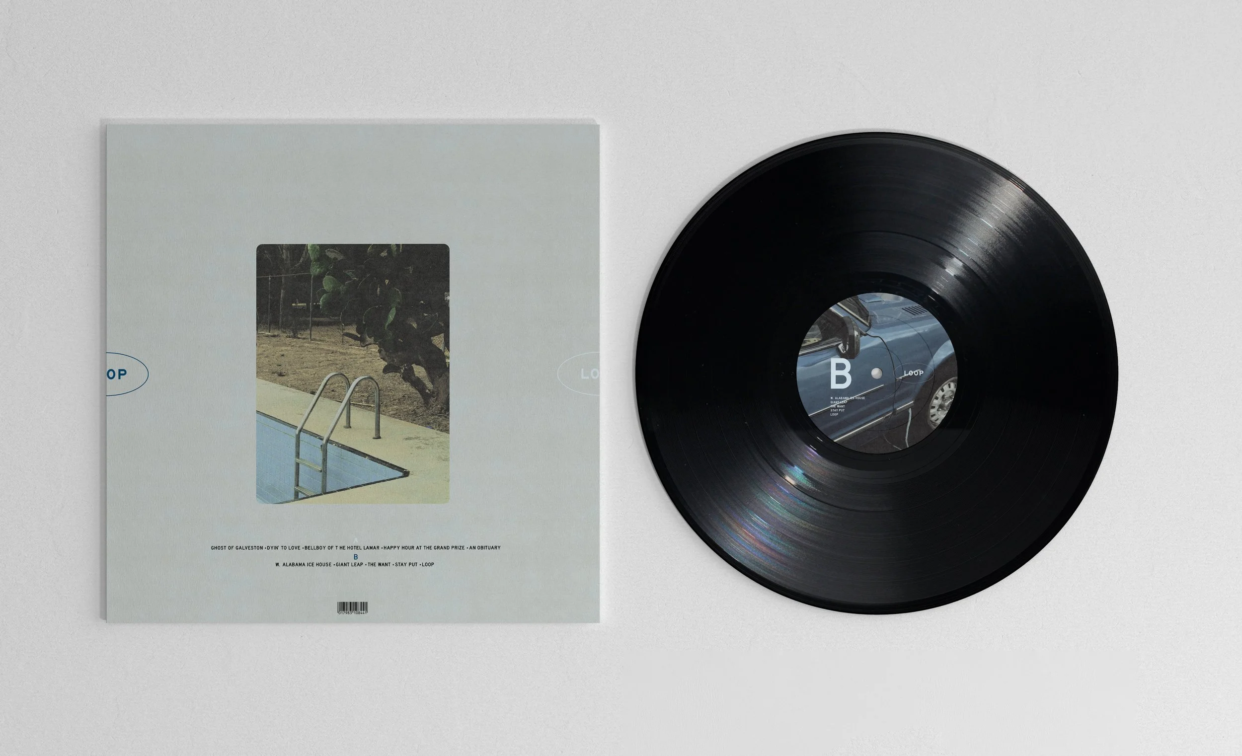 Americas Roommate Loop album and record lay flat, back
