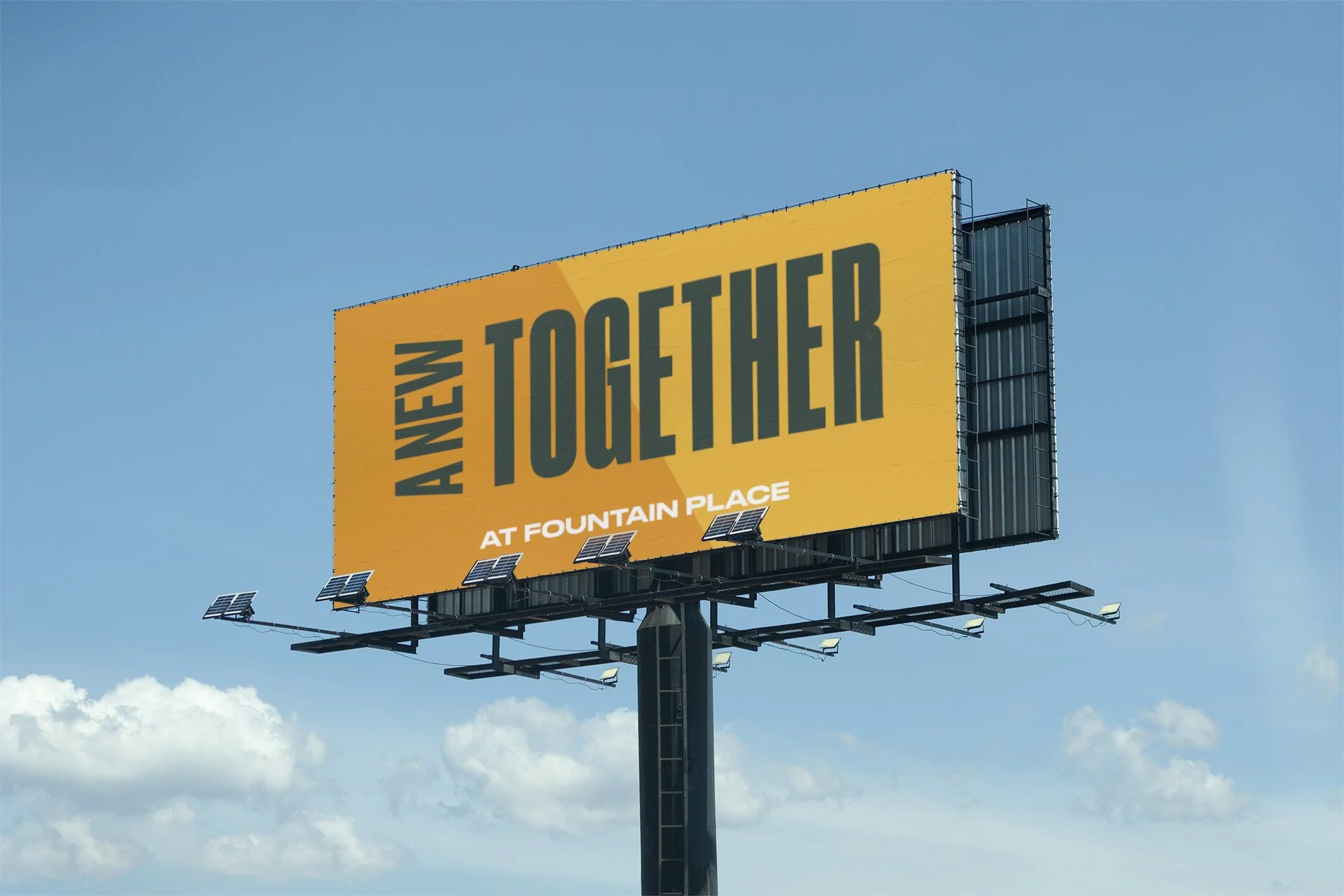 Fountain Place OOH billboard, together messaging
