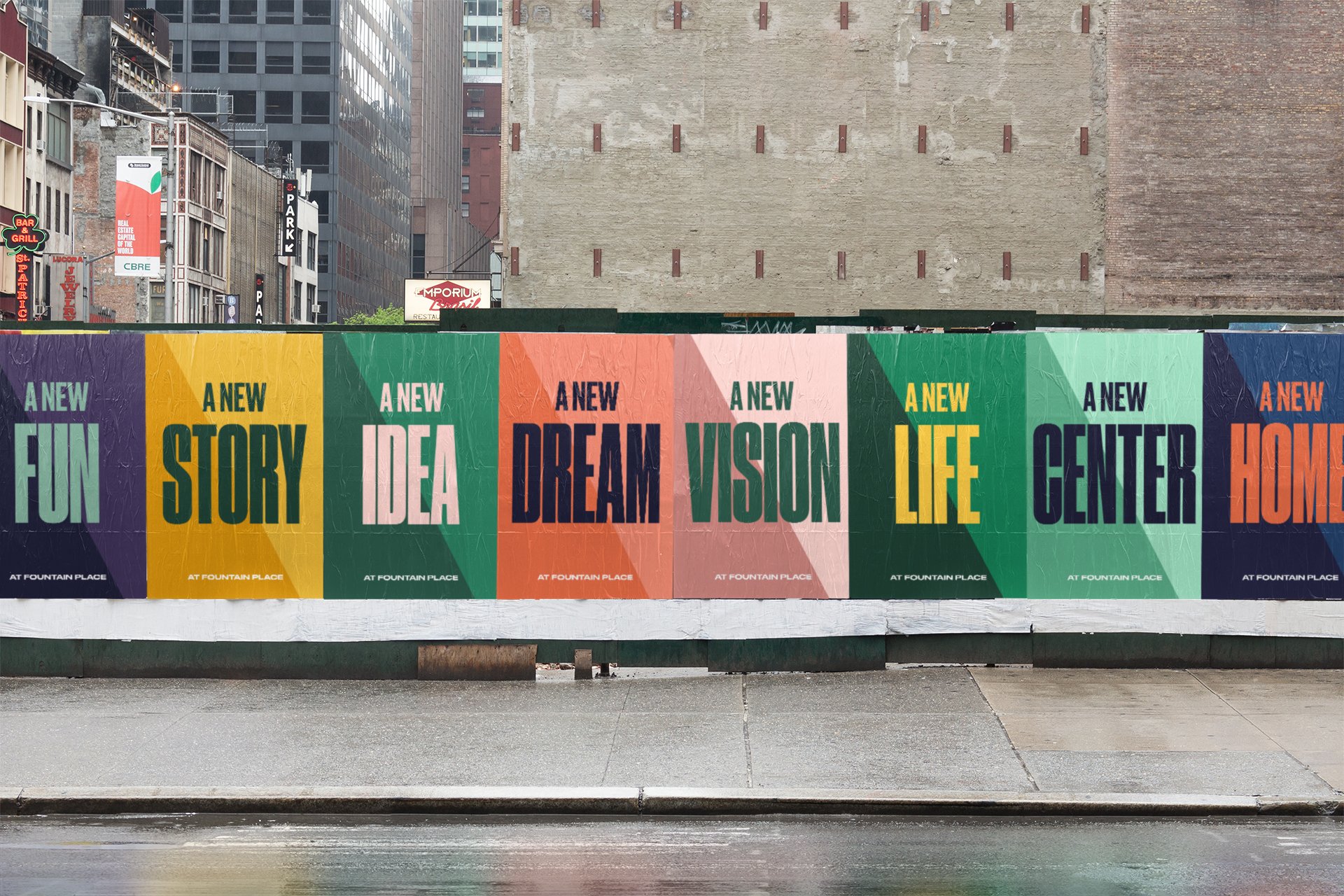 Fountain Place OOH wild posting campaign