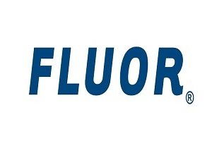 FLOUR logo in blue and white