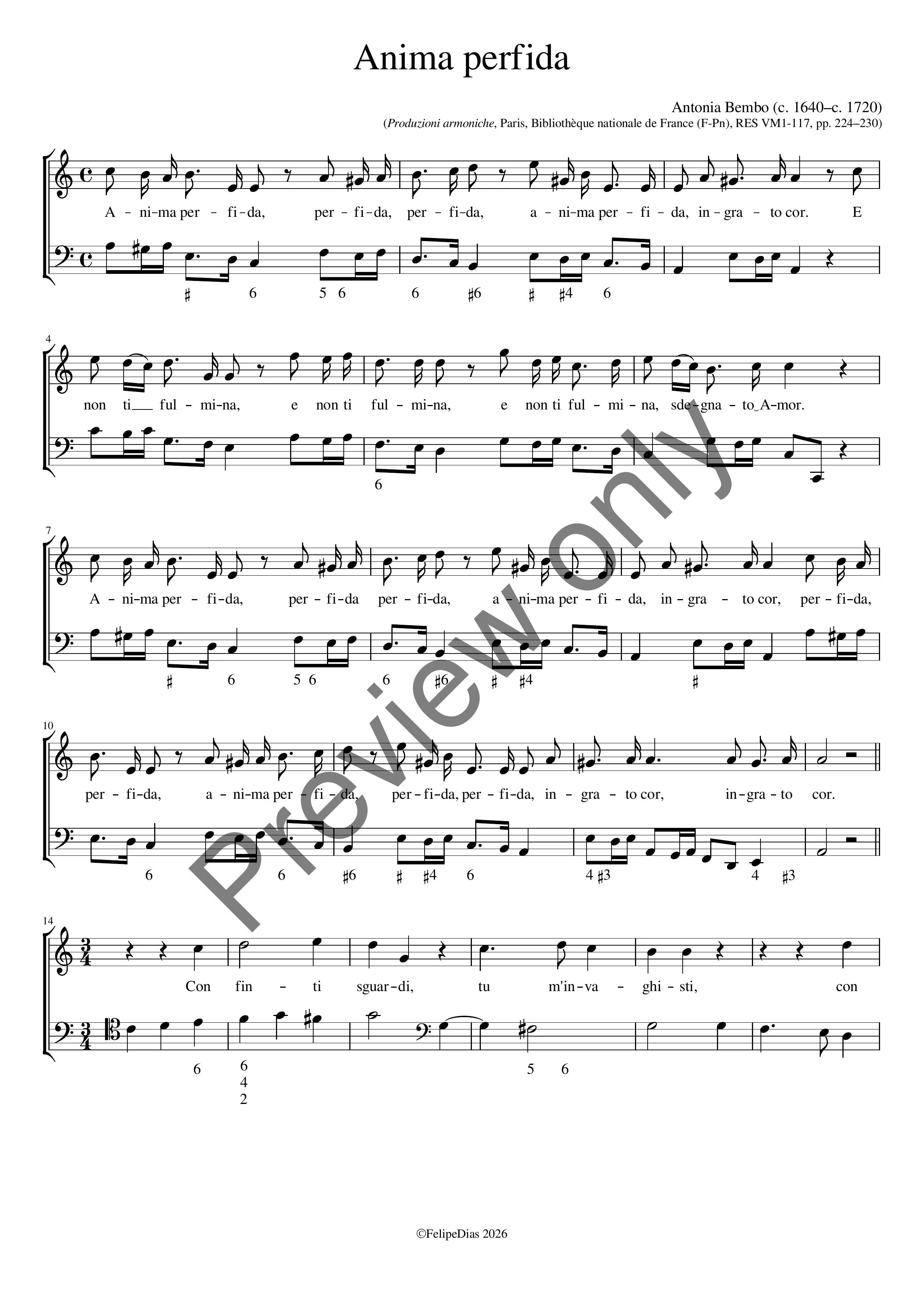 Antonia Bembo: Anima perfida