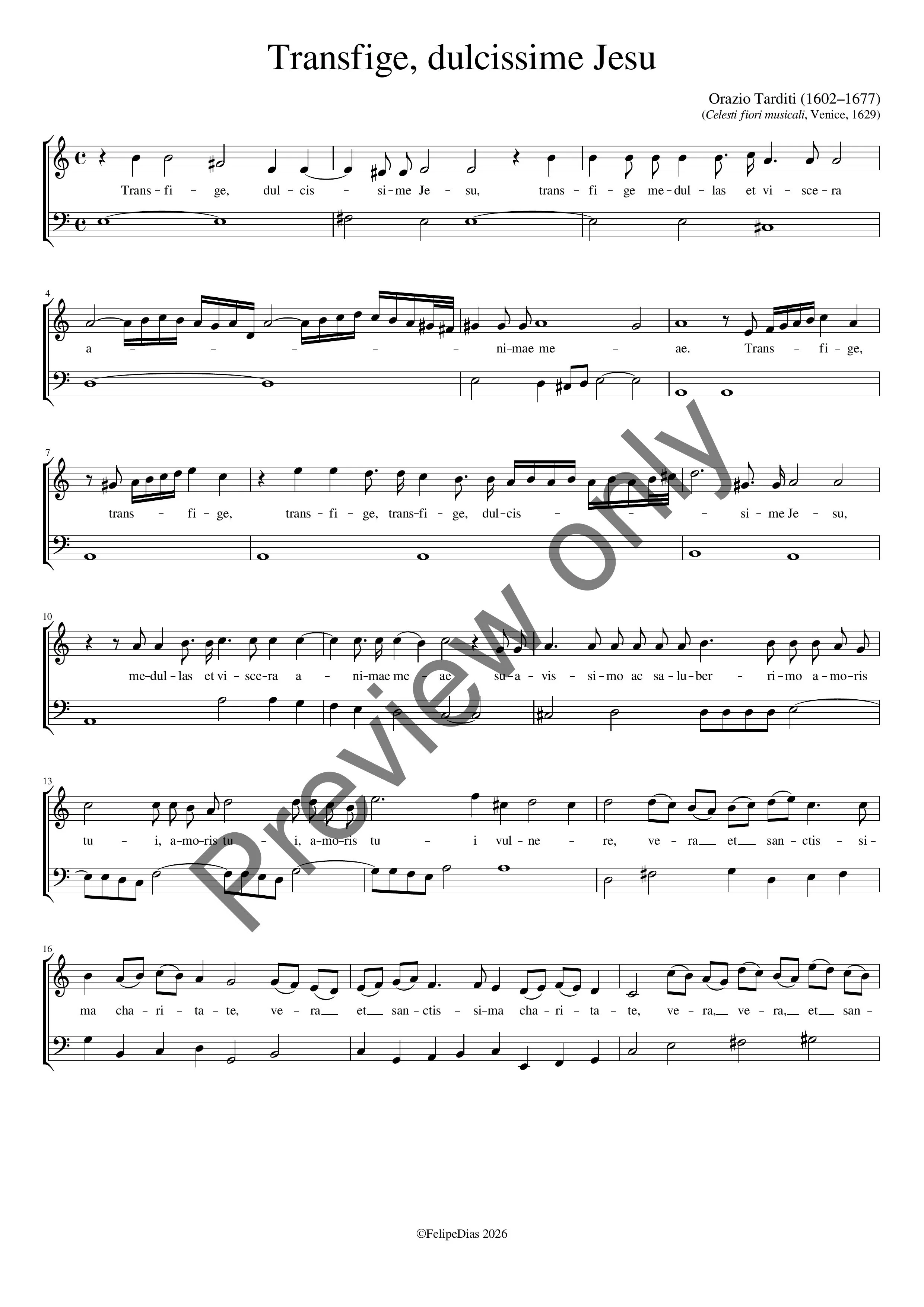 Orazio Tarditi: Transfige, dulcissime Jesu