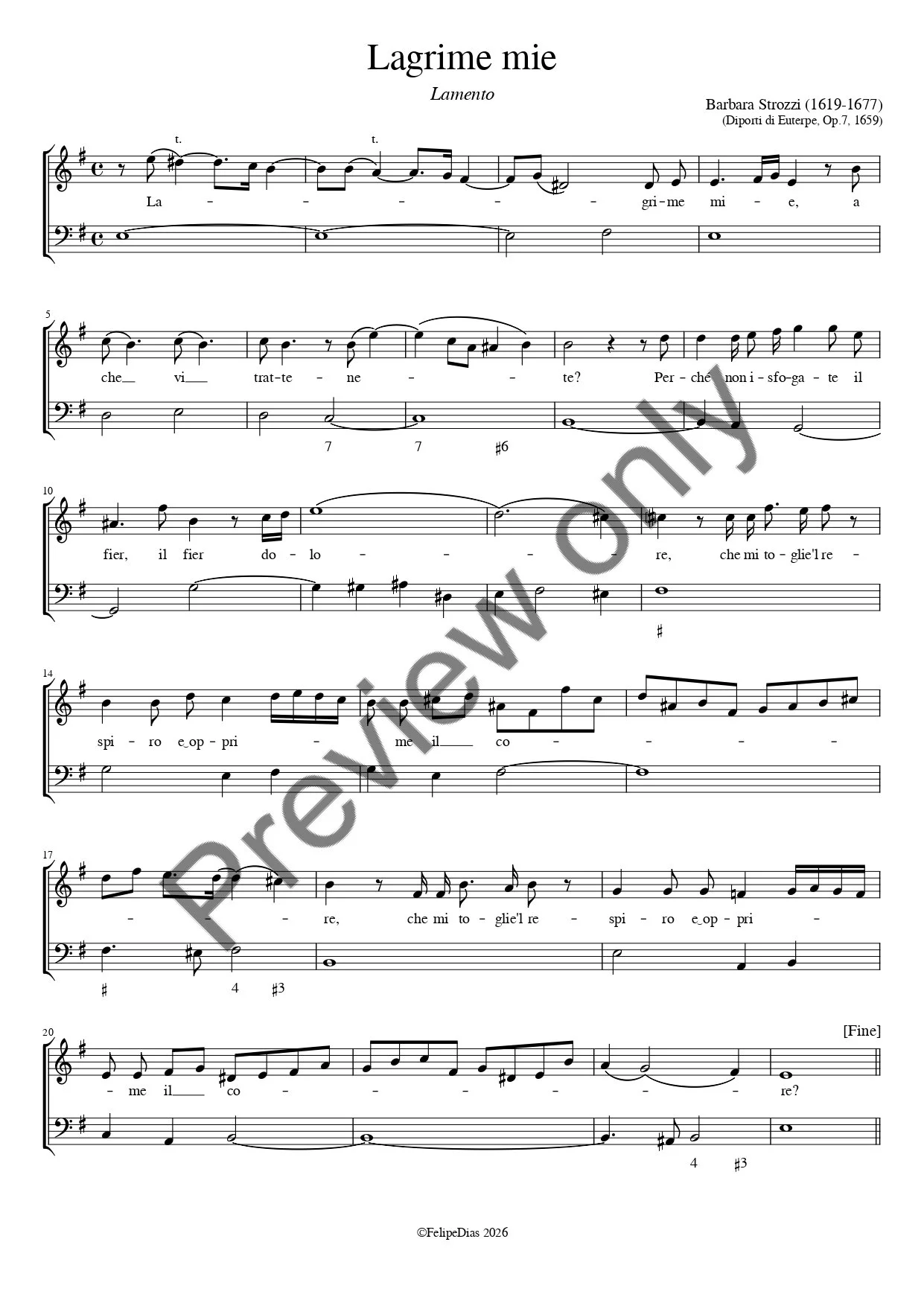 Barbara Strozzi: Lagrime mie (Lamento)