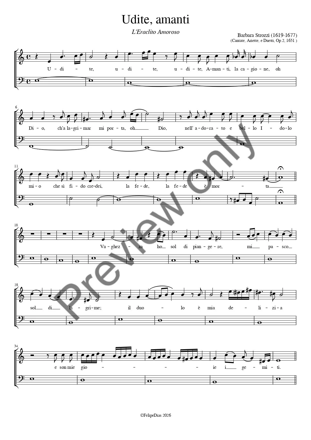 Barbara Strozzi: Udite, amanti (L'Eraclito Amoroso)