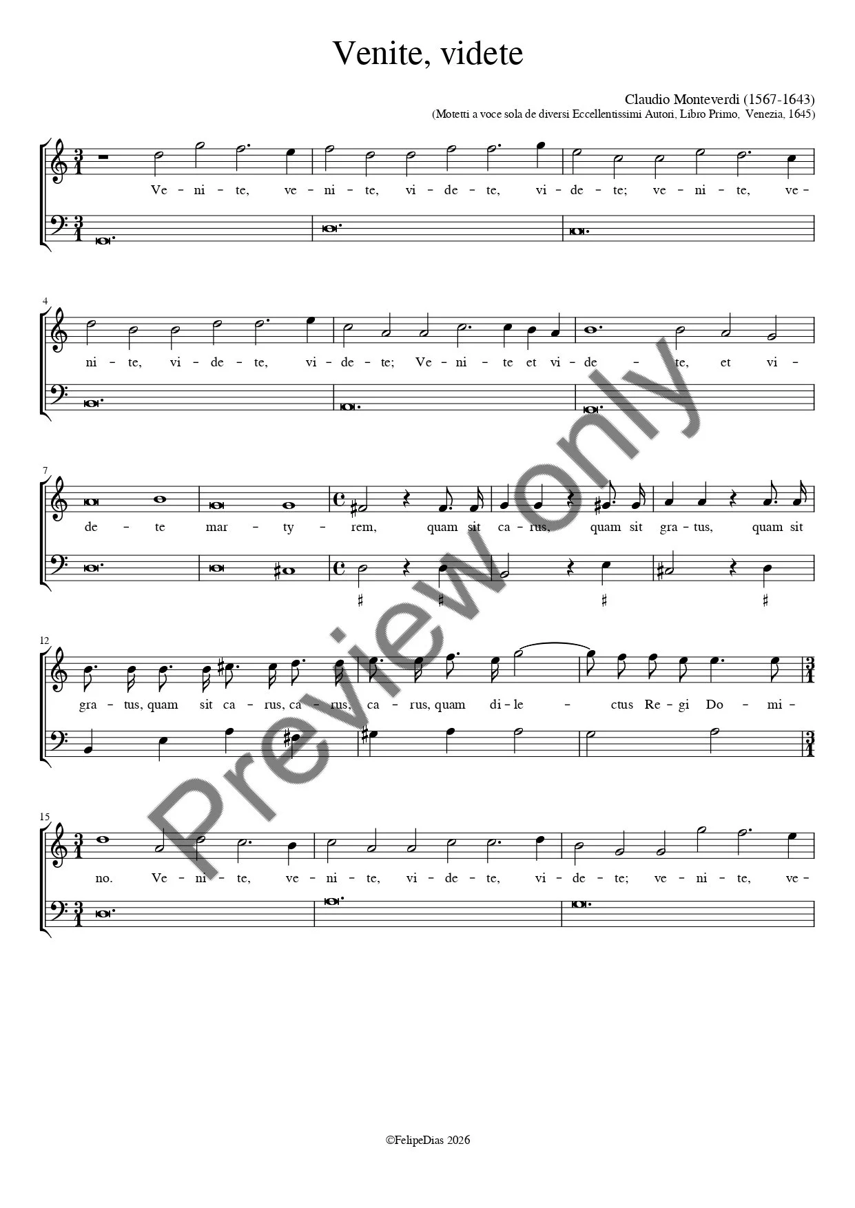 Claudio Monteverdi: Venite, videte