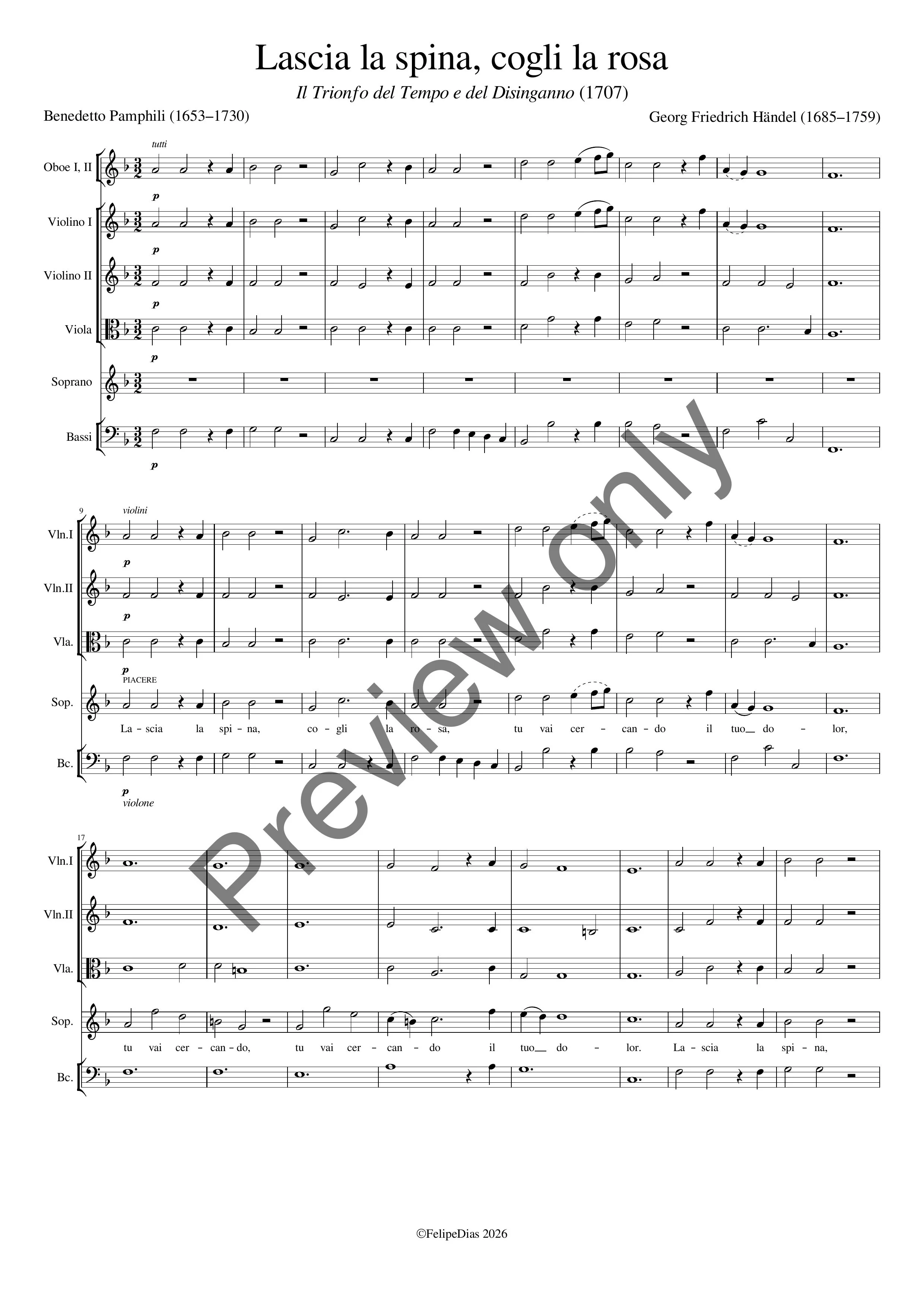 Georg Friedrich Händel: Lascia la spina, cogli la rosa (Il Trionfo del Tempo e del Disinganno)