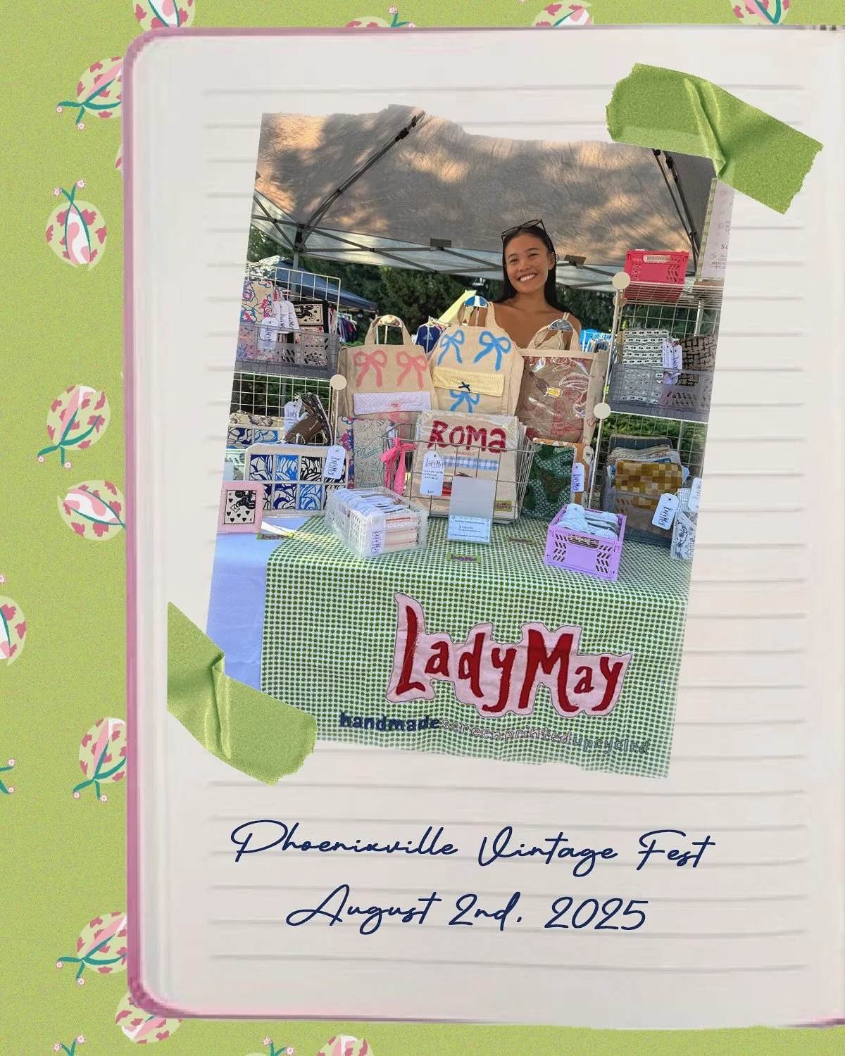 Last weekend, Lady May was a vendor at the @phoenixvillevintagefest ⭐️ This was my first city-wide market! It was such a fun experience filled with growth, creativity, and community. I met some cool new people and tried out a new display which was su