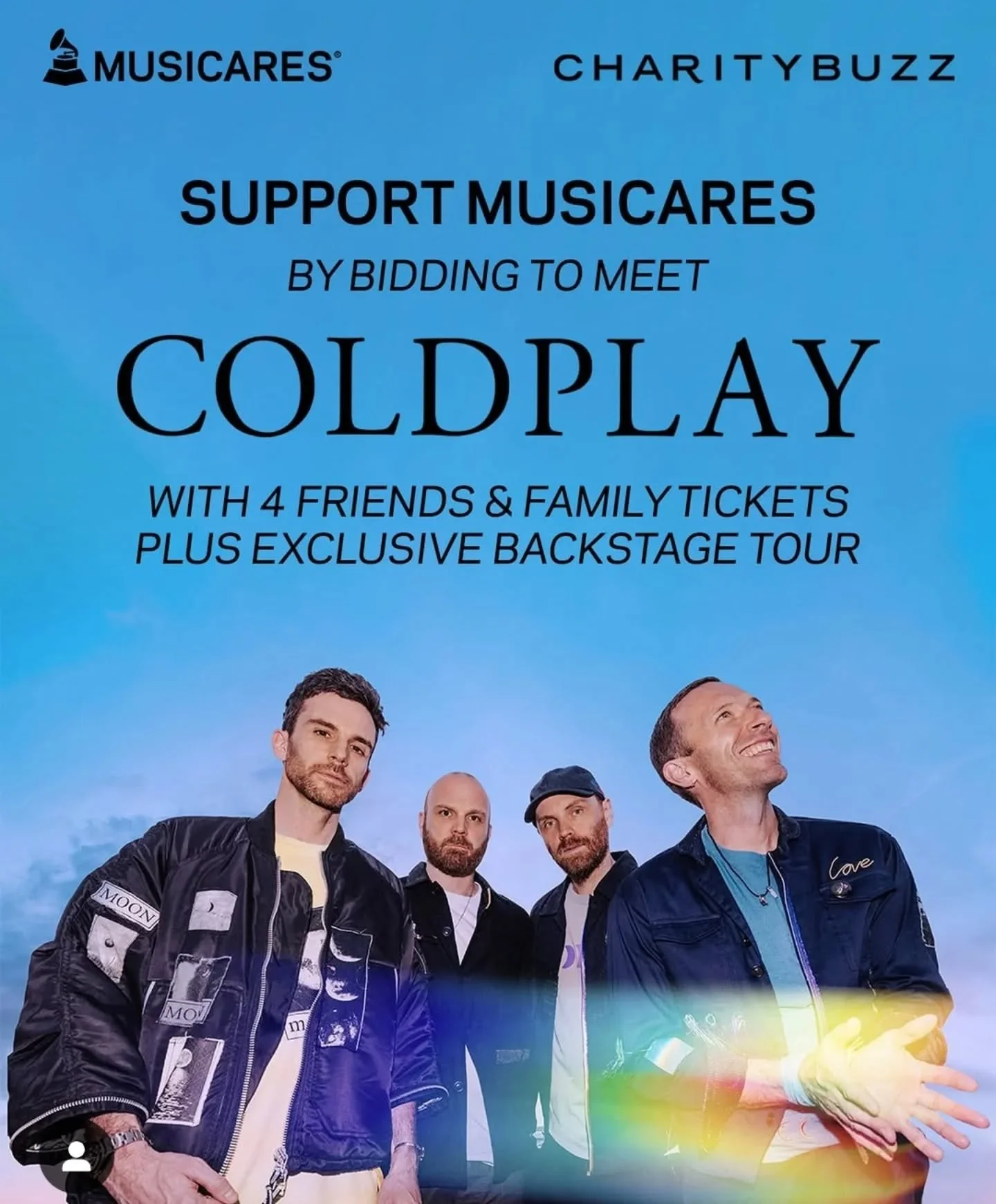 Win your chance at an exclusive meet and greet with @coldplay thanks to @musicares for more information head to musicares.org 
.
.
.
#musicindustry #competition #fundraiser #musicians