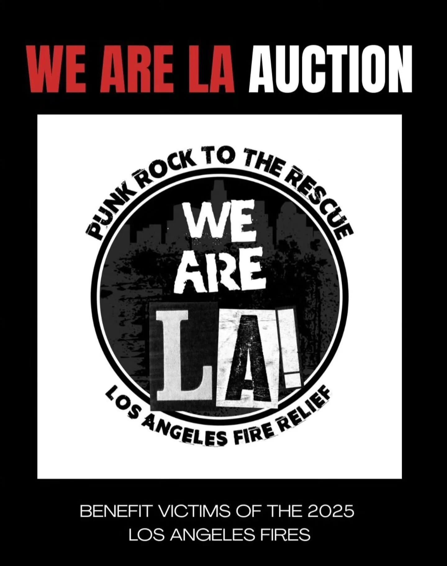 Last chance to bid on @sweetreliefmusiciansfund "We Are LA" exclusive signed memorabilia. 
Proceeds going towards Sweet Relief's Natural Disaster Fund for LA Fire Relief. For more information head to sweetrelief.org