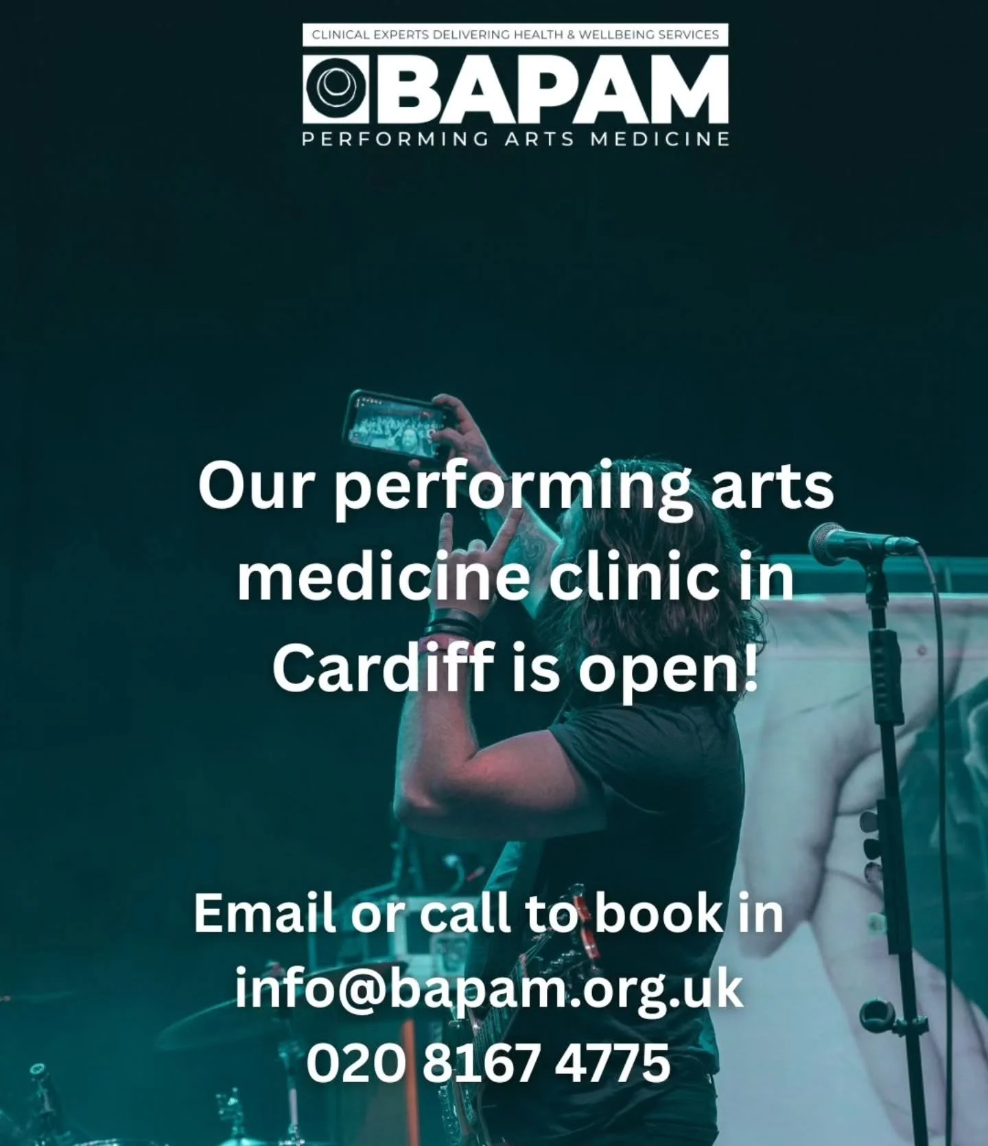 @ukbapam Cardiff clinic is now open:
For more information head to bapam.org.uk