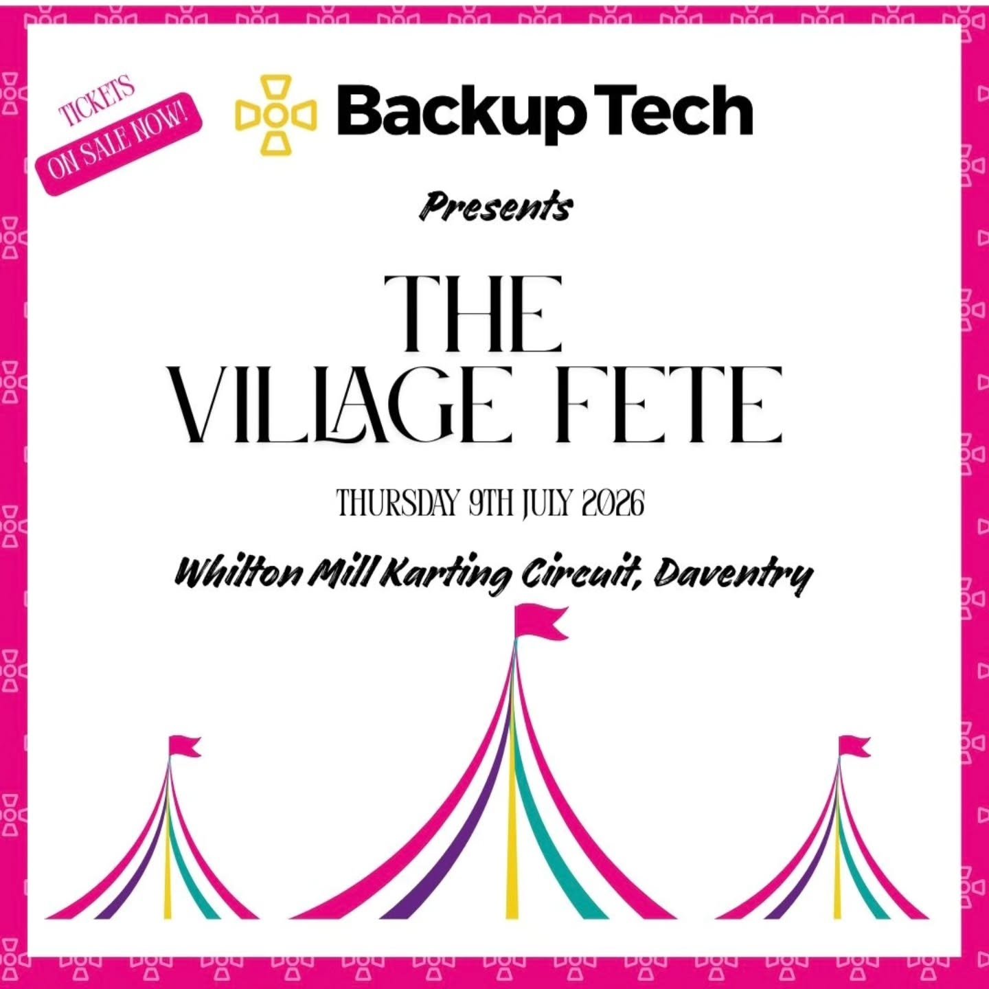 The @backuptechuk Big Village Fete is back in July at a new location!
For more information or to get your tickets head to backuptech.uk