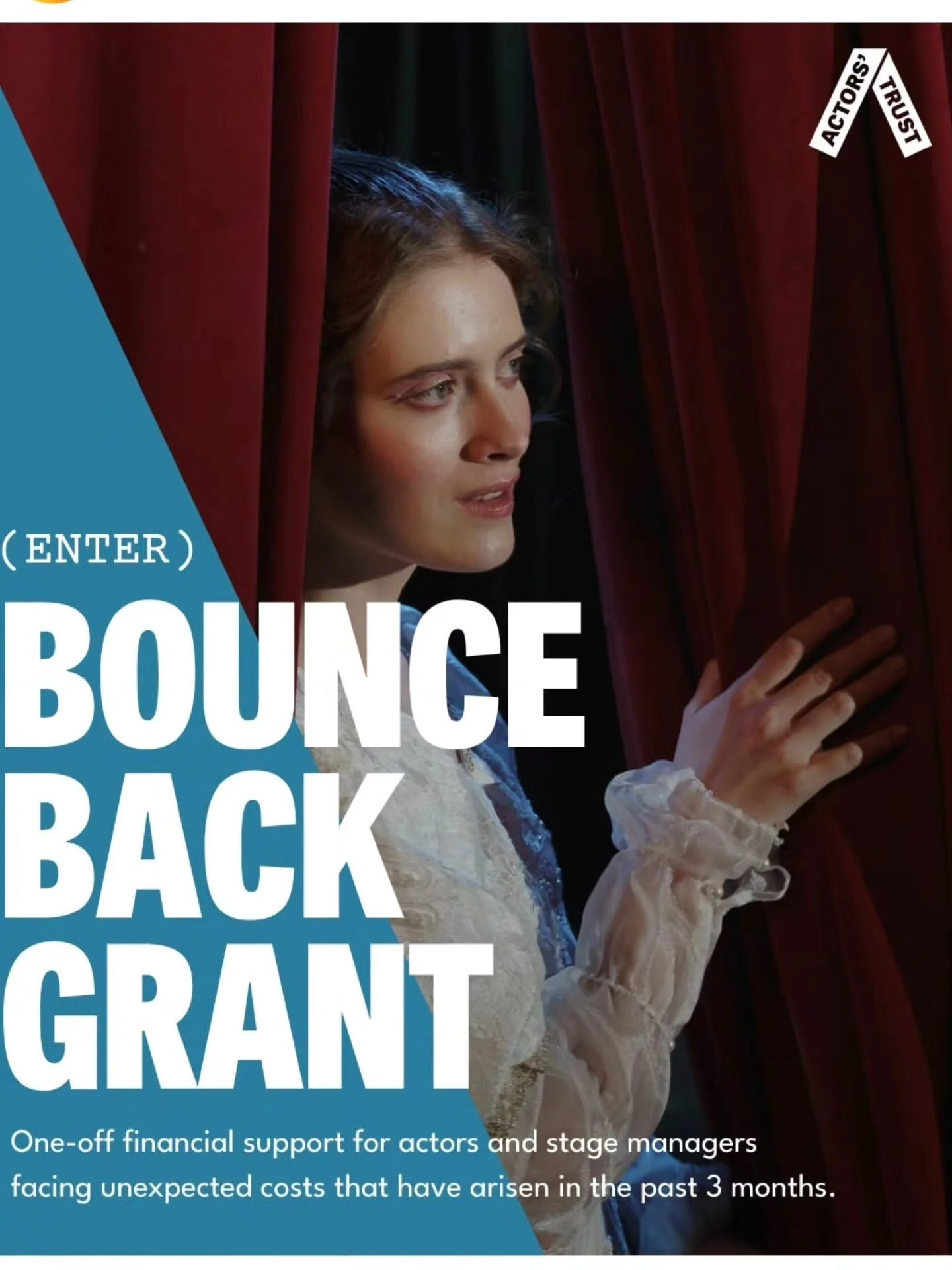 @actorstrust Bounce Back Grant is a one-off source of financial support for actors and stage managers facing unexpected costs.
For more information head to actorstrust.org.uk