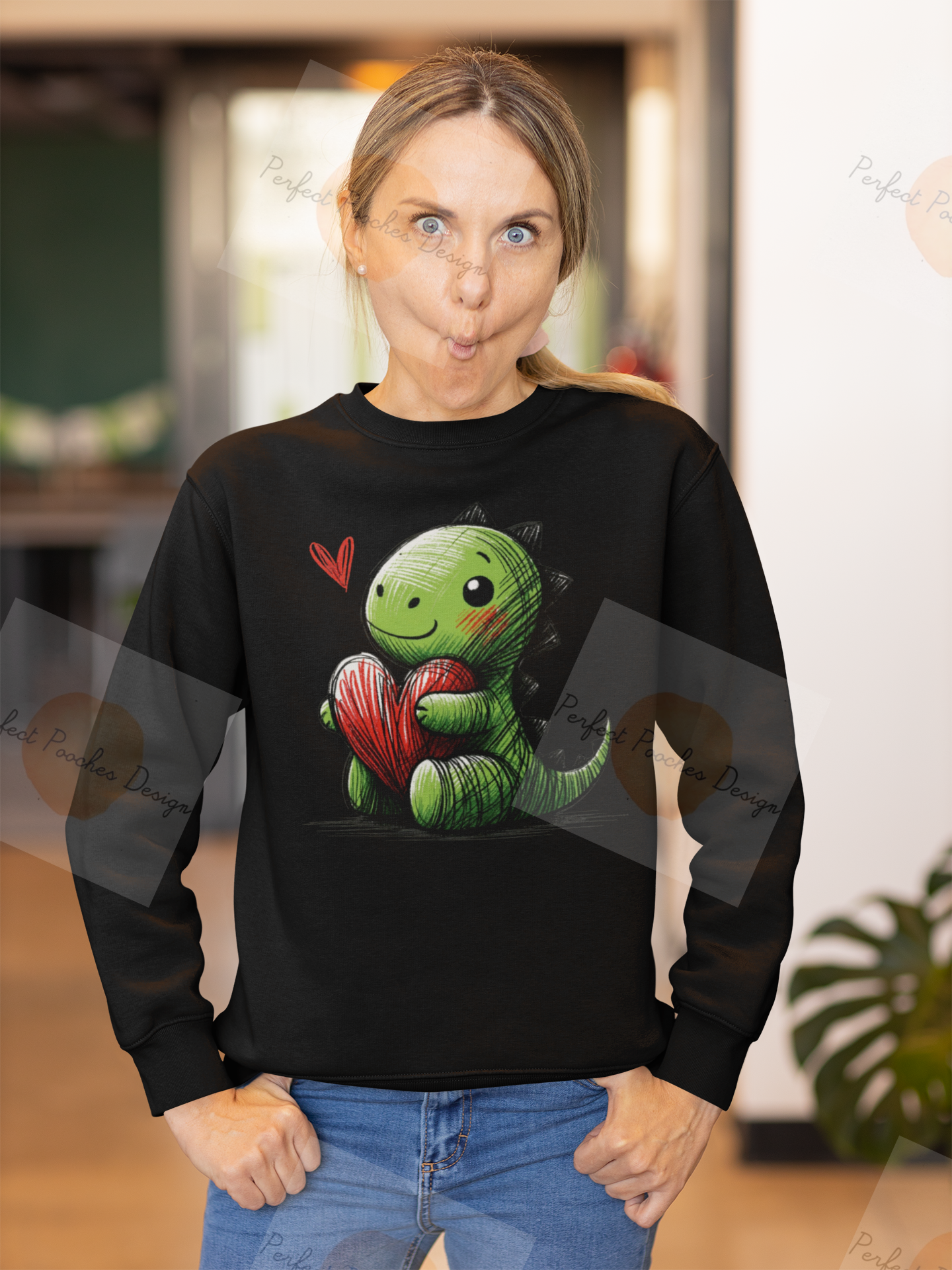 mockup-of-a-woman-doing-a-funny-face-while-wearing-a-sweatshirt-with-customizable-sleeves-m22397.png