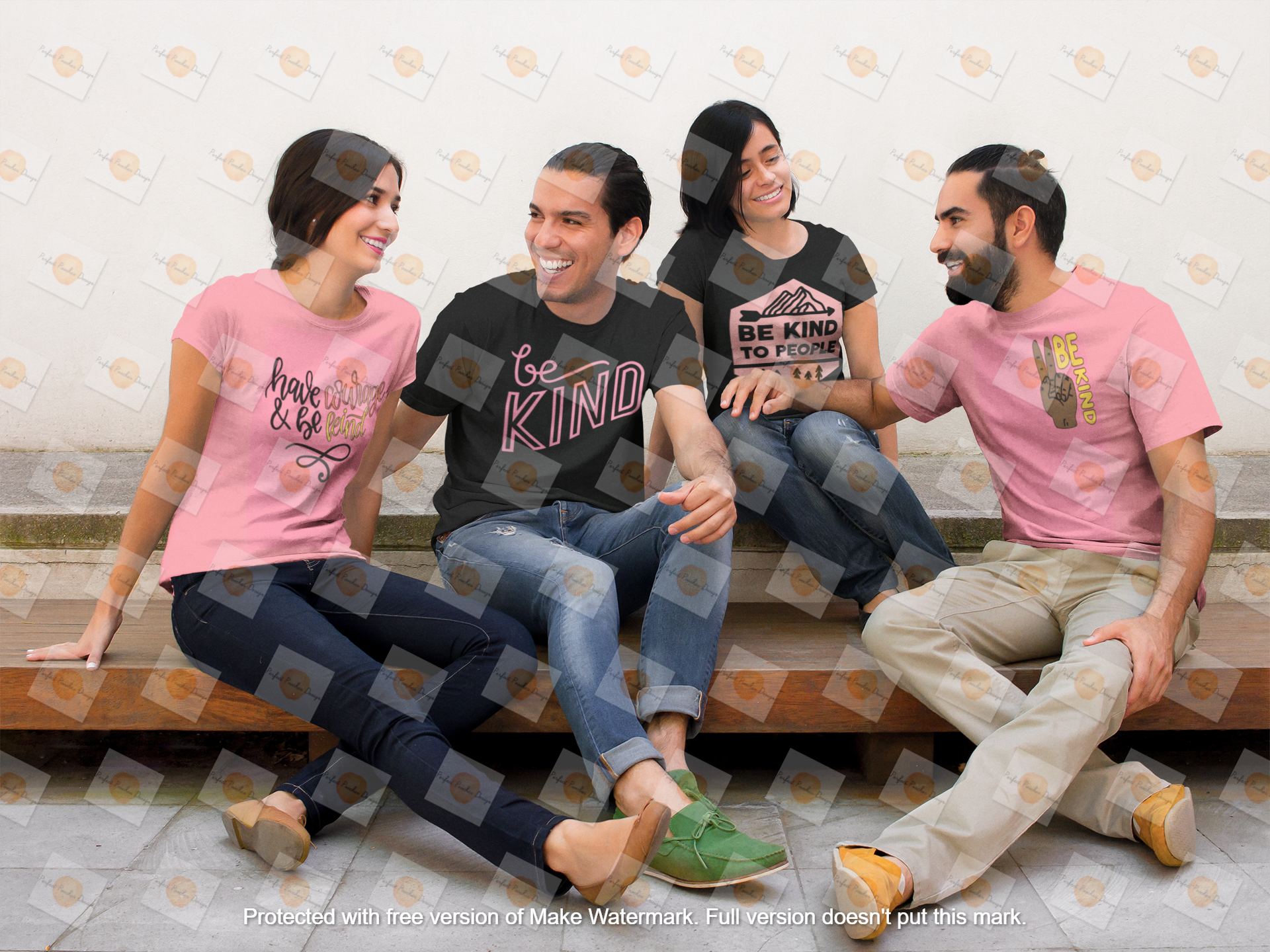 group-of-four-friends-chatting-wearing-different-t-shirts-mockup-while-sitting-down-a15461.png