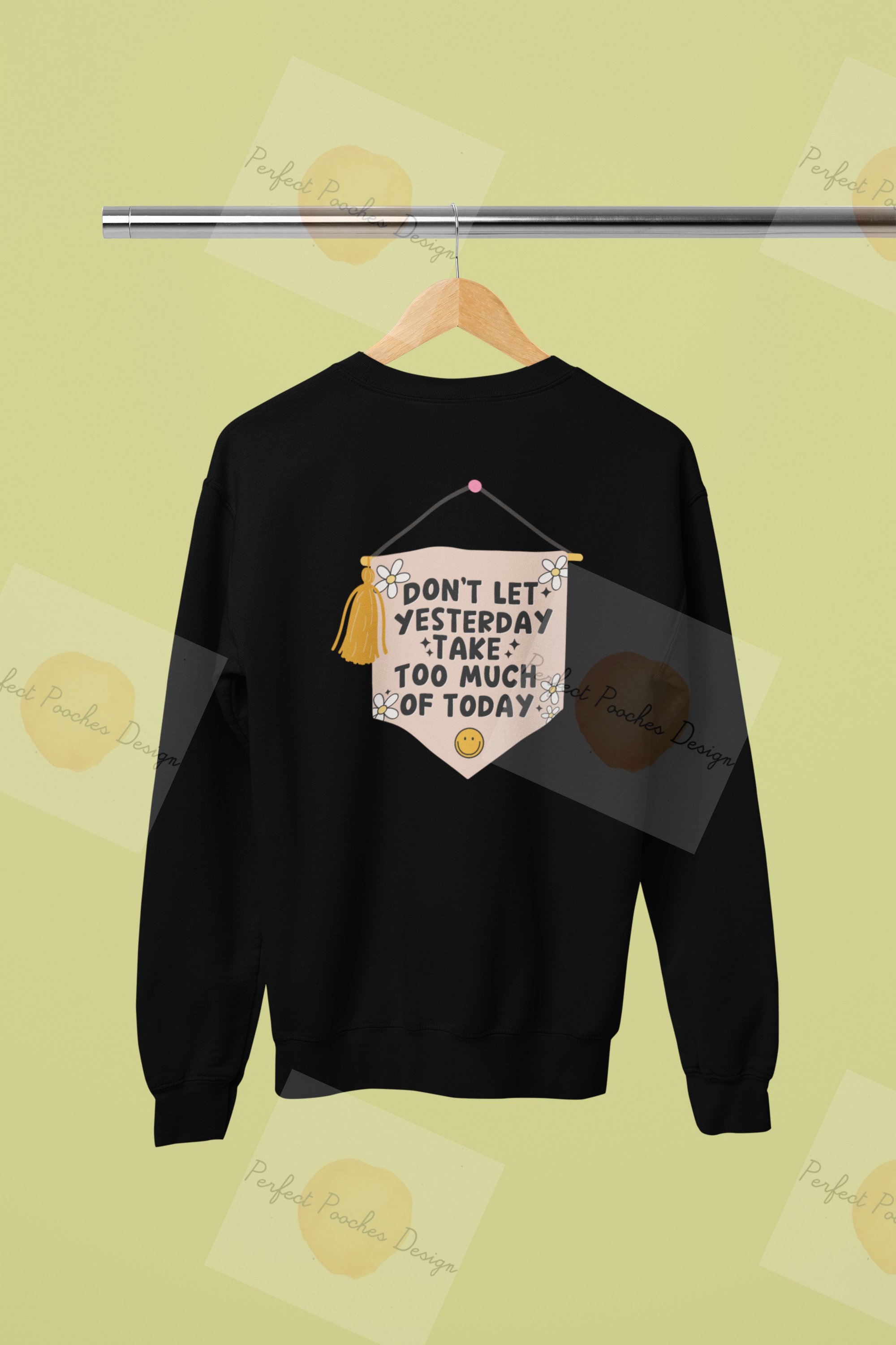 mockup-of-a-rounded-neck-gildan-sweatshirt-placed-on-a-wooden-hanger-m37117.png