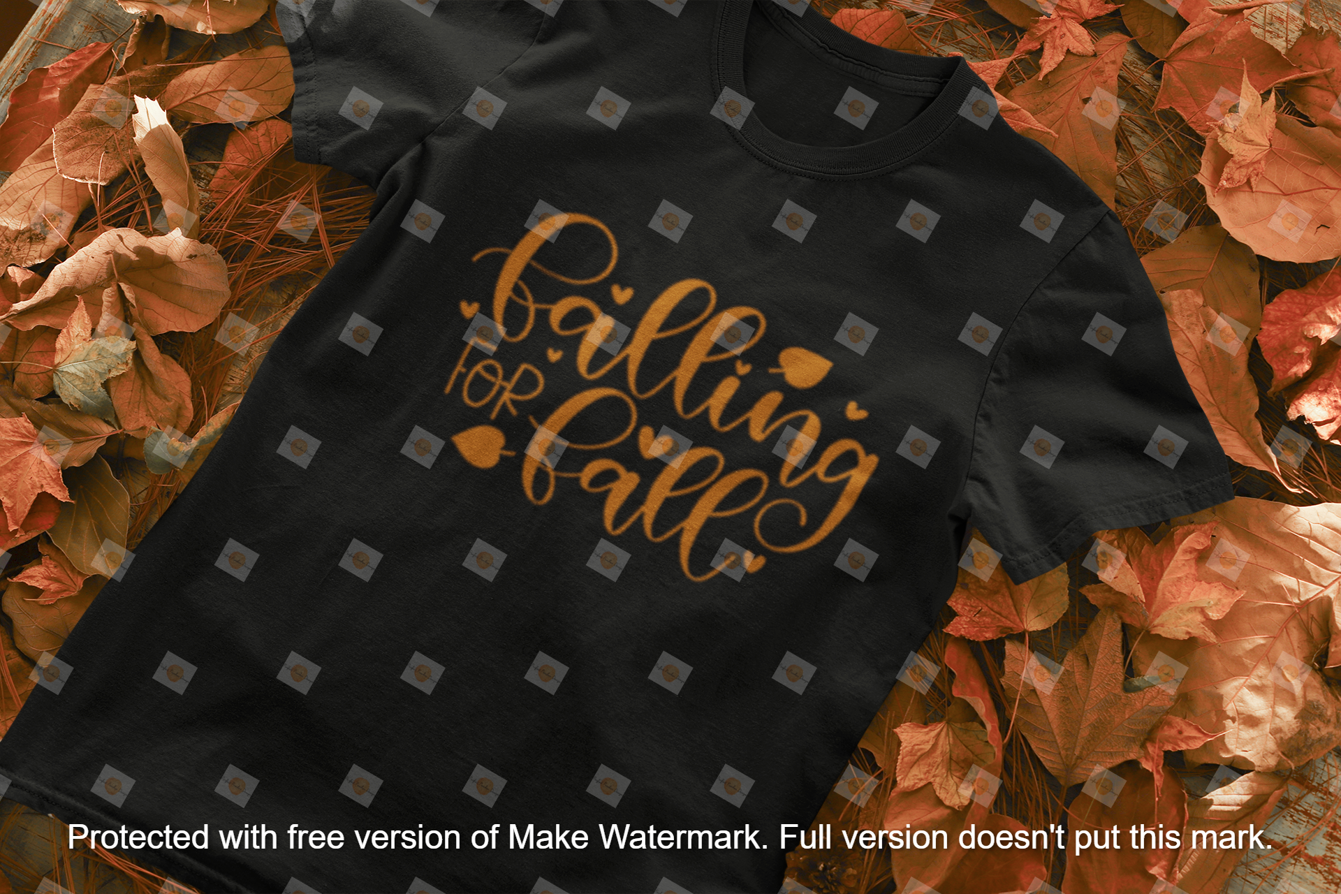 mockup-of-a-basic-t-shirt-placed-above-fall-leaves-m131.png