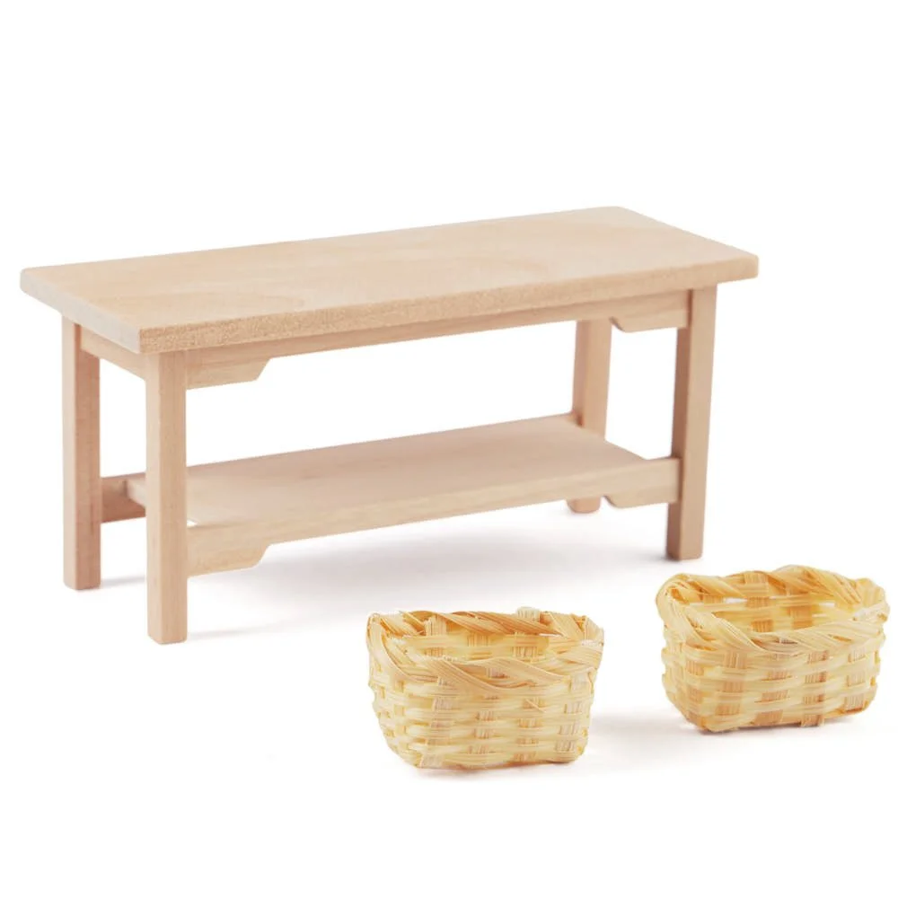 Dollhouse Table with Baskets