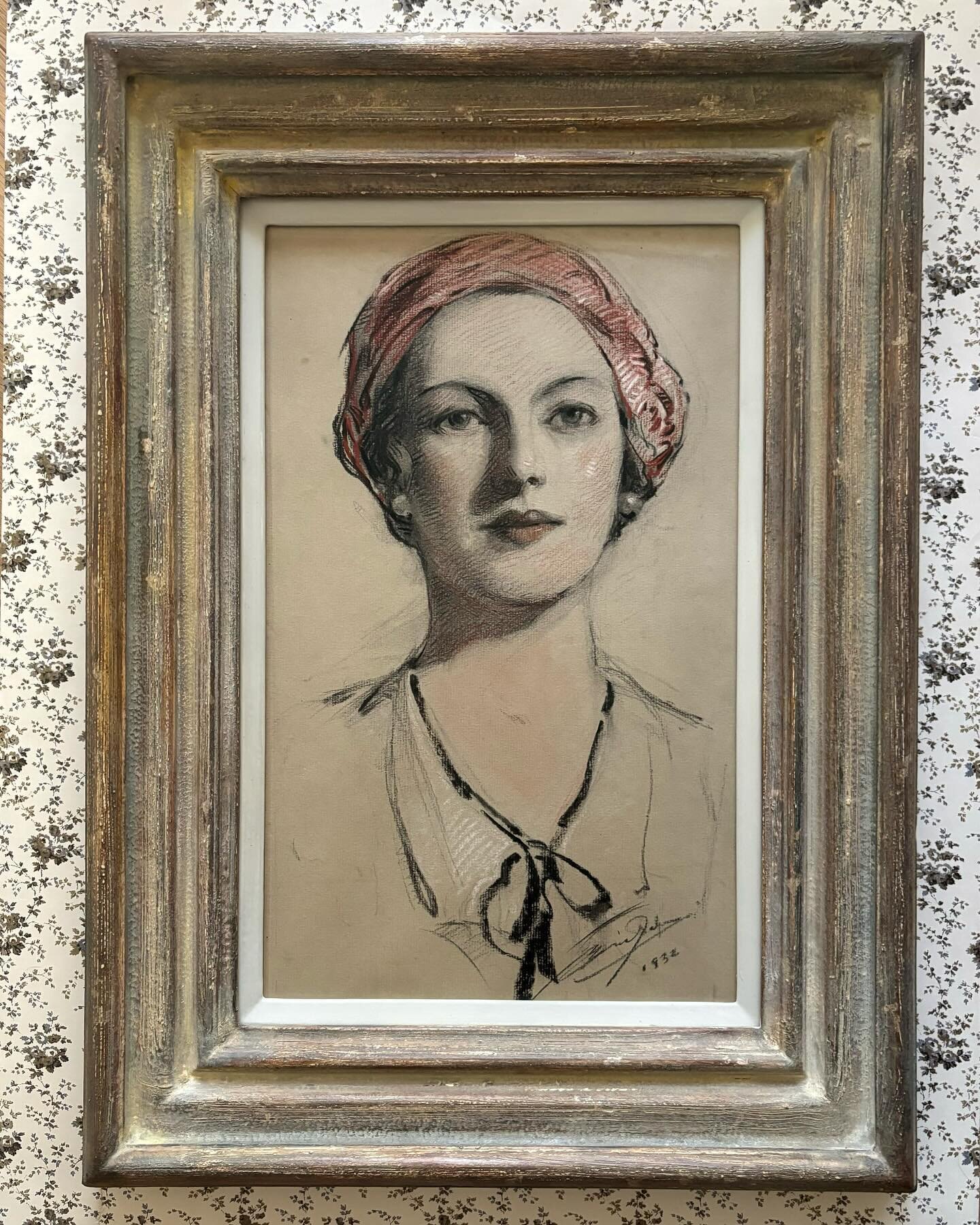 FOR SALE: An evocative charcoal, pastel and crayon portrait from the 1930s by the acclaimed American artist and illustrator, Eric Pape (1870 - 1938).

Pape successfully captures not just the physical presence of his sitter but the essence of a bygone