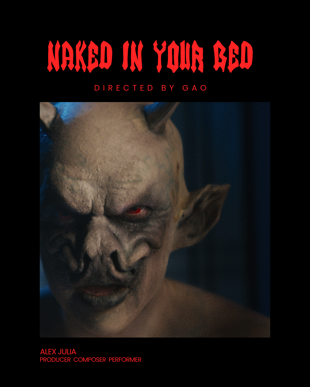 Naked in your bed poster