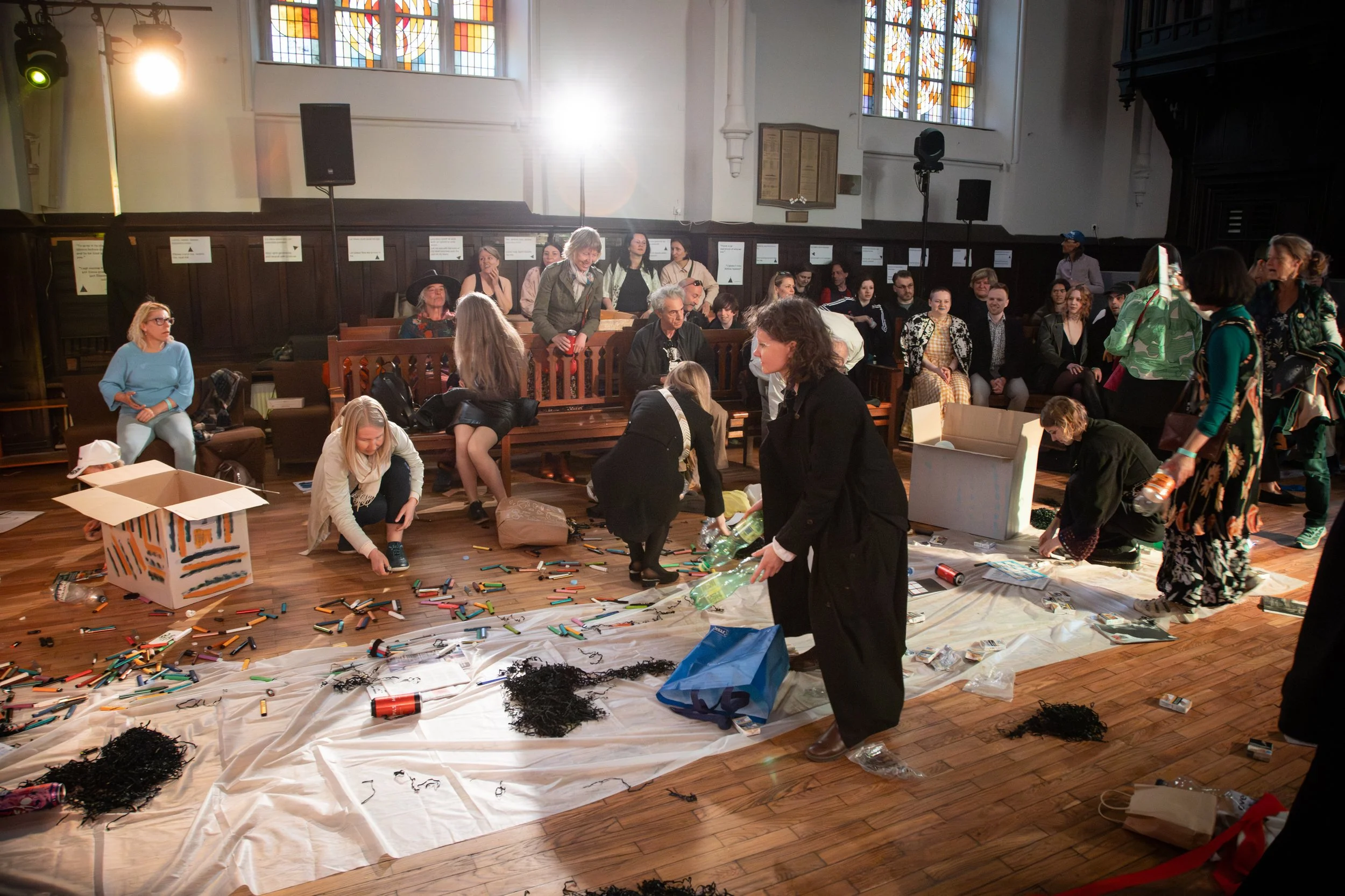 Inese Bērziņa, Ernests Valts Circenis, Kaspars Eglītis. "Retracing and Resounding" Photo by Dace Kundrāte