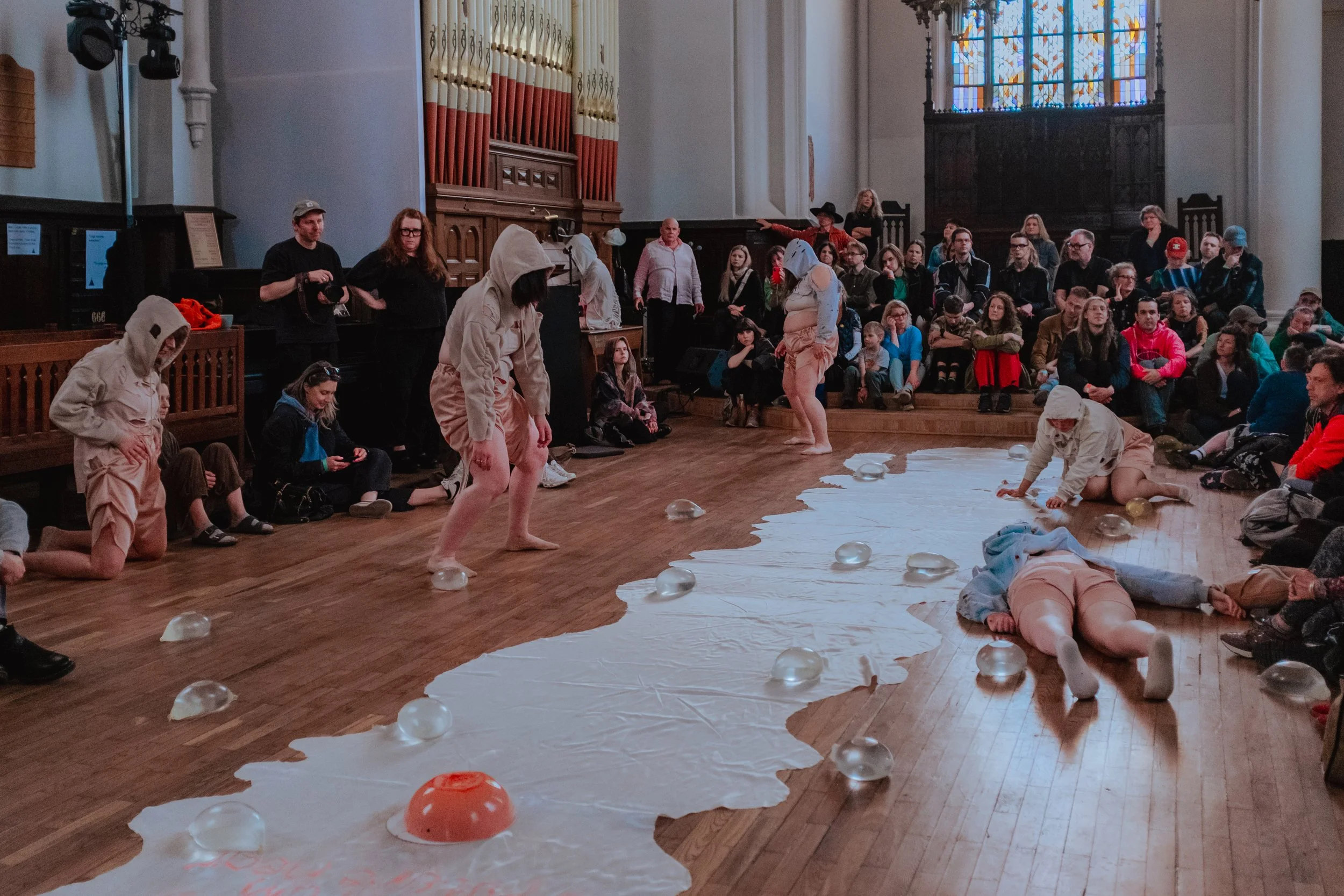 Agnese Krivade. "Gllrrk / What Are the Politics of Wobble in a World Obsessed with Control" Photo by Dace Kundrāte