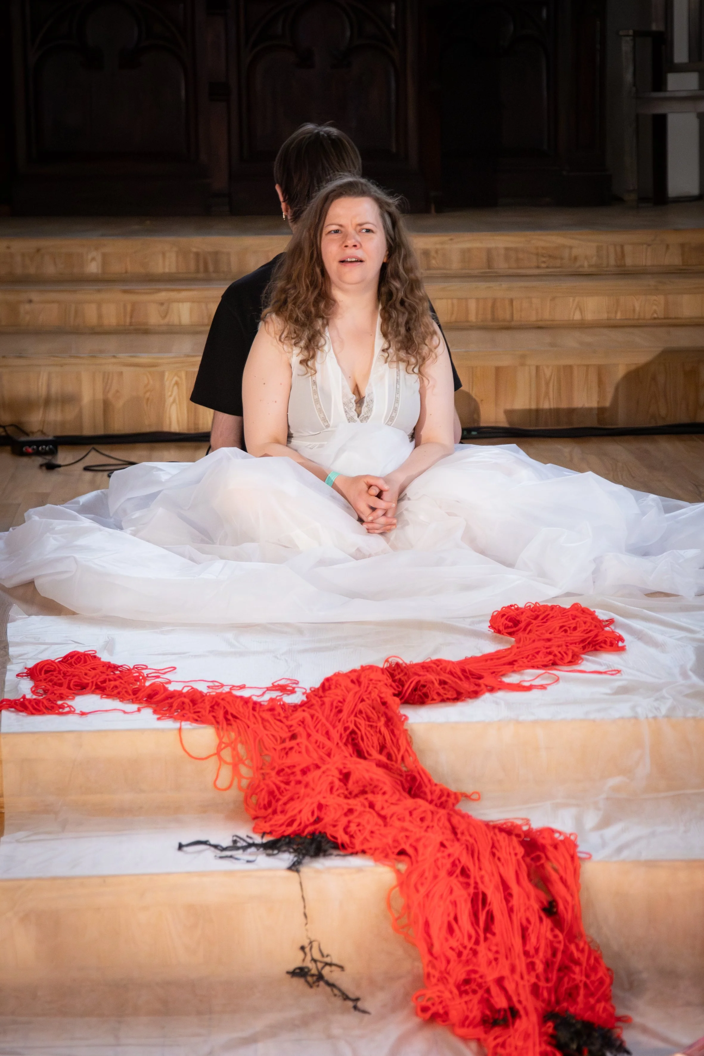 Inese Bērziņa, Ernests Valts Circenis, Kaspars Eglītis. "Retracing and Resounding" Photo by Kristaps Dubļāns