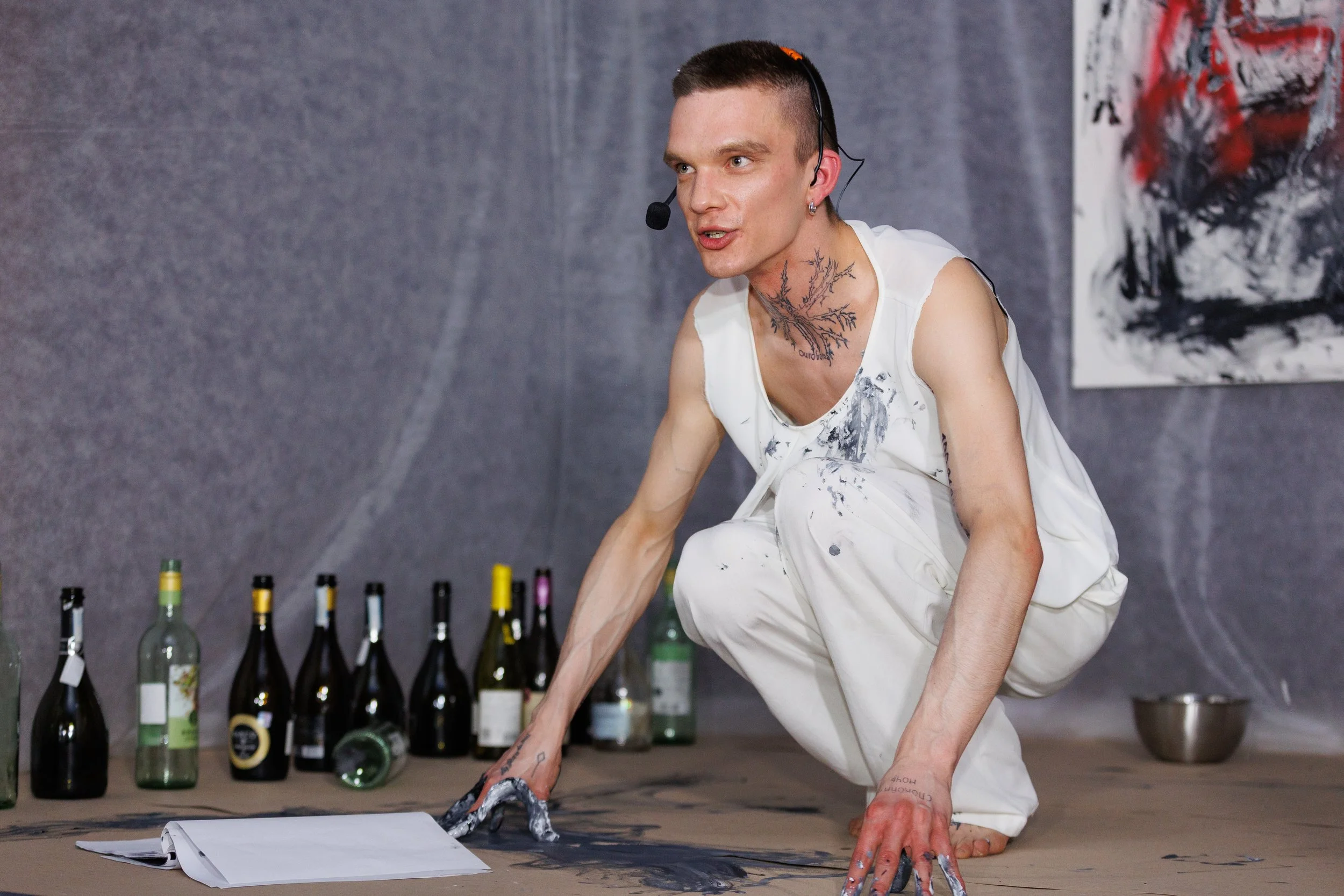 Aleksis Ramanis. "4.48 Psychosis" Photo by Kaspars Zborovskis