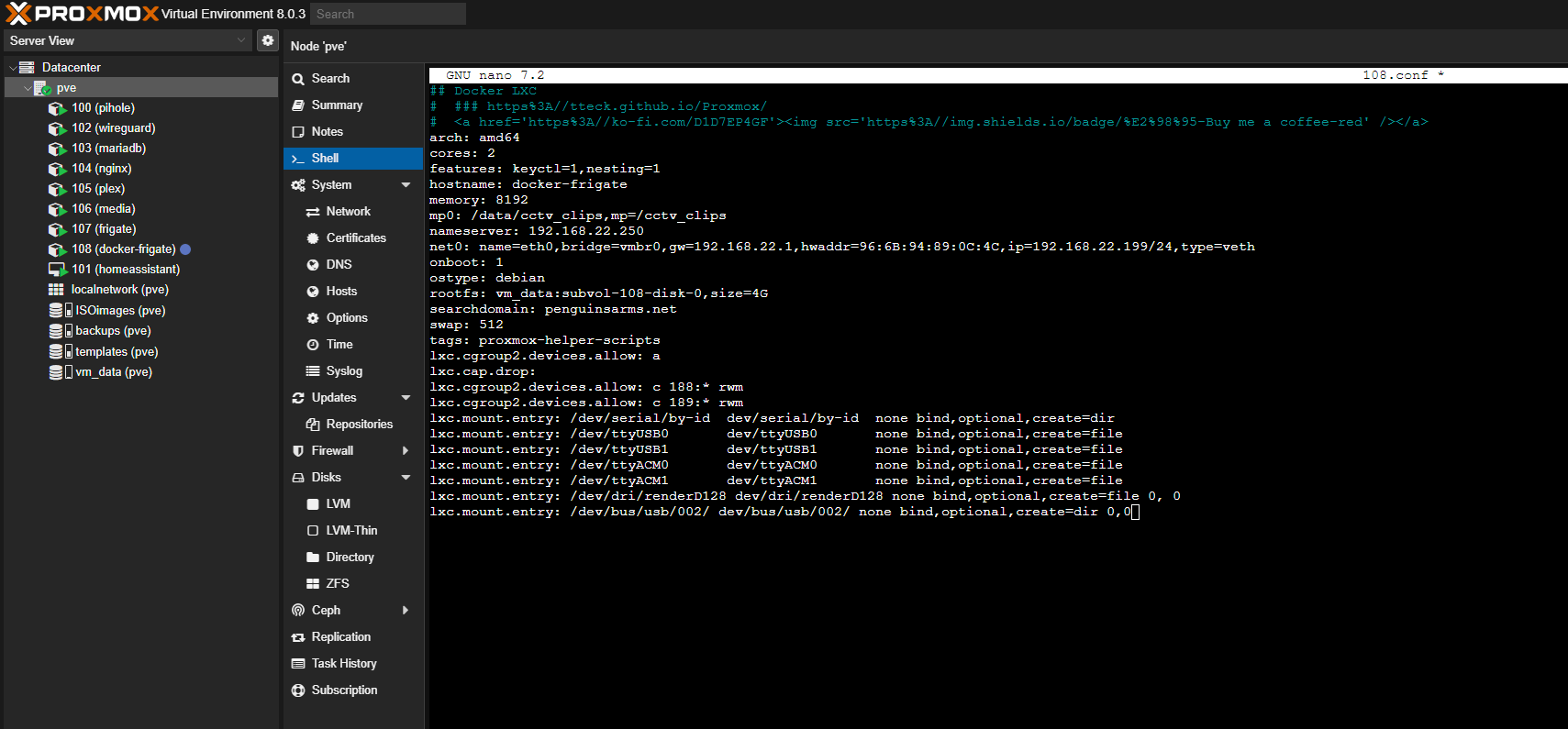 Running Frigate on Proxmox — Home Automation Guy