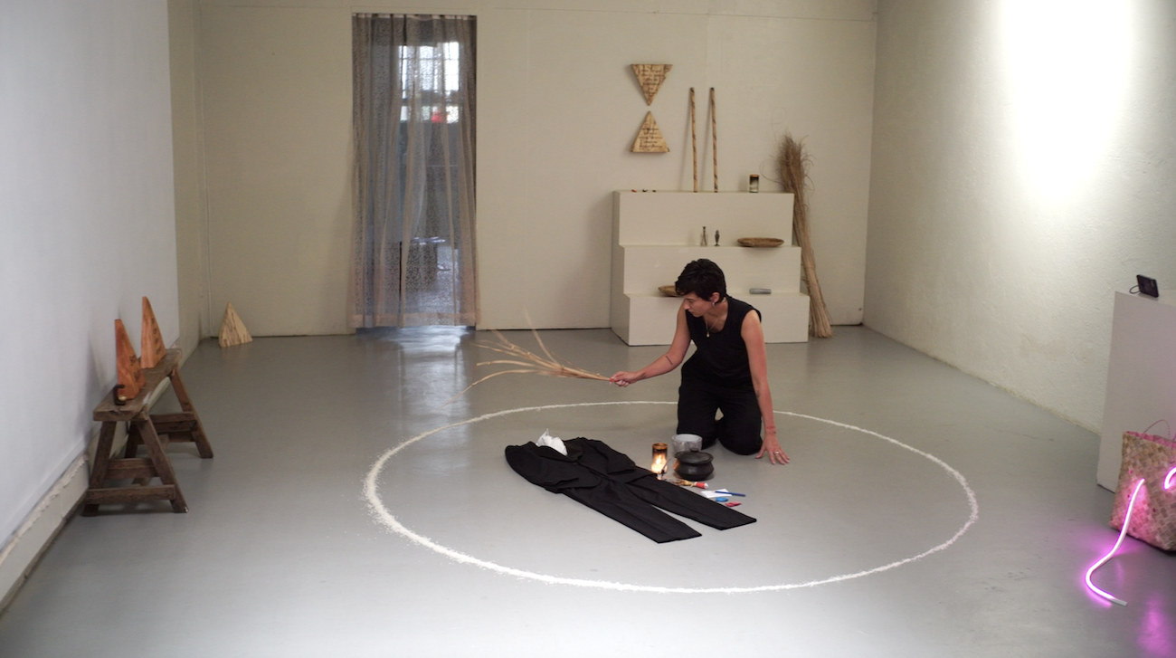 Still from: video documentation of ritual at Project Space Pilipinas, 2026. Artist Silke Lapina