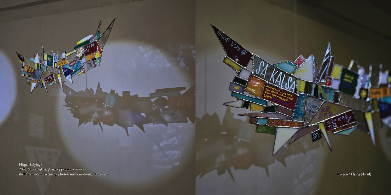Installation View: Fliegen (2026) by Silke Lapina, Alles zieht vorbei, Project Space Pilipinas, Lucban, Philippines. Photos by Leslie de Chavez.