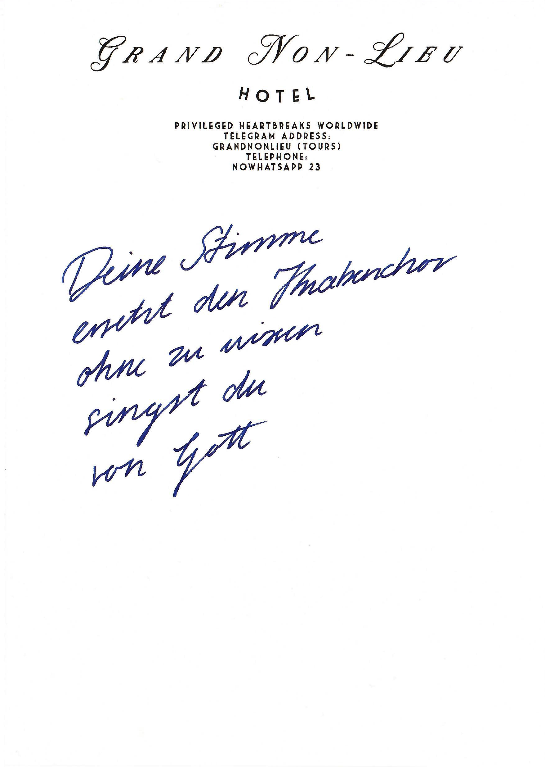 Lettres à un passant, 2023-2024. Artist Silke Lapina