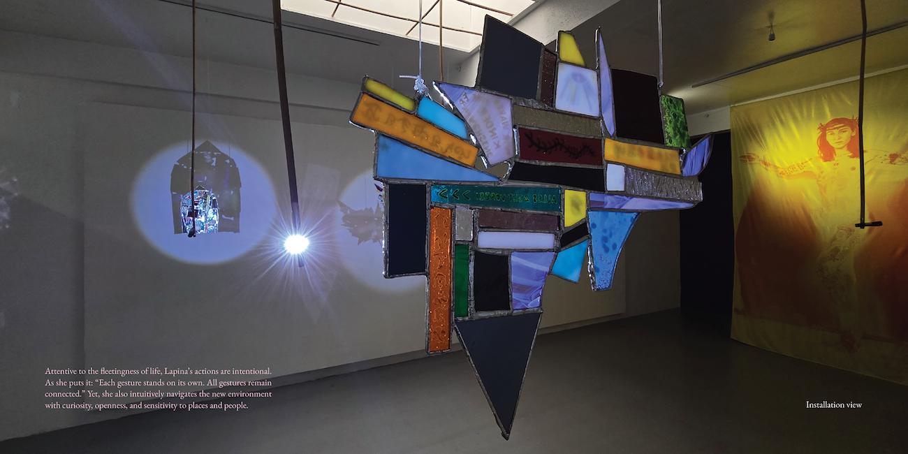 Installation View: Blaue wie die Nacht (2026) by Silke Lapina, Alles zieht vorbei, Project Space Pilipinas, Lucban, Philippines. Photos by Leslie de Chavez.