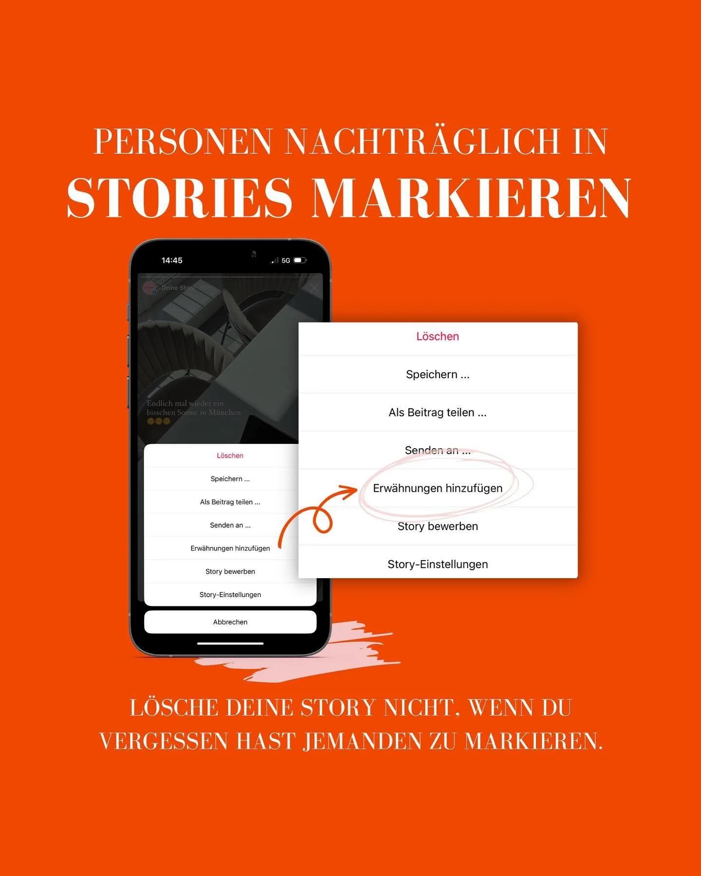 Hast du schon mal deine Story gel&ouml;scht, weil du vergessen hast, jemanden zu markieren? 🤯 Damit bist du nicht allein. Besonders, wenn du einen wichtigen Moment in deiner Story festgehalten hast, der nicht mal so eben wieder reproduzierbar ist, k