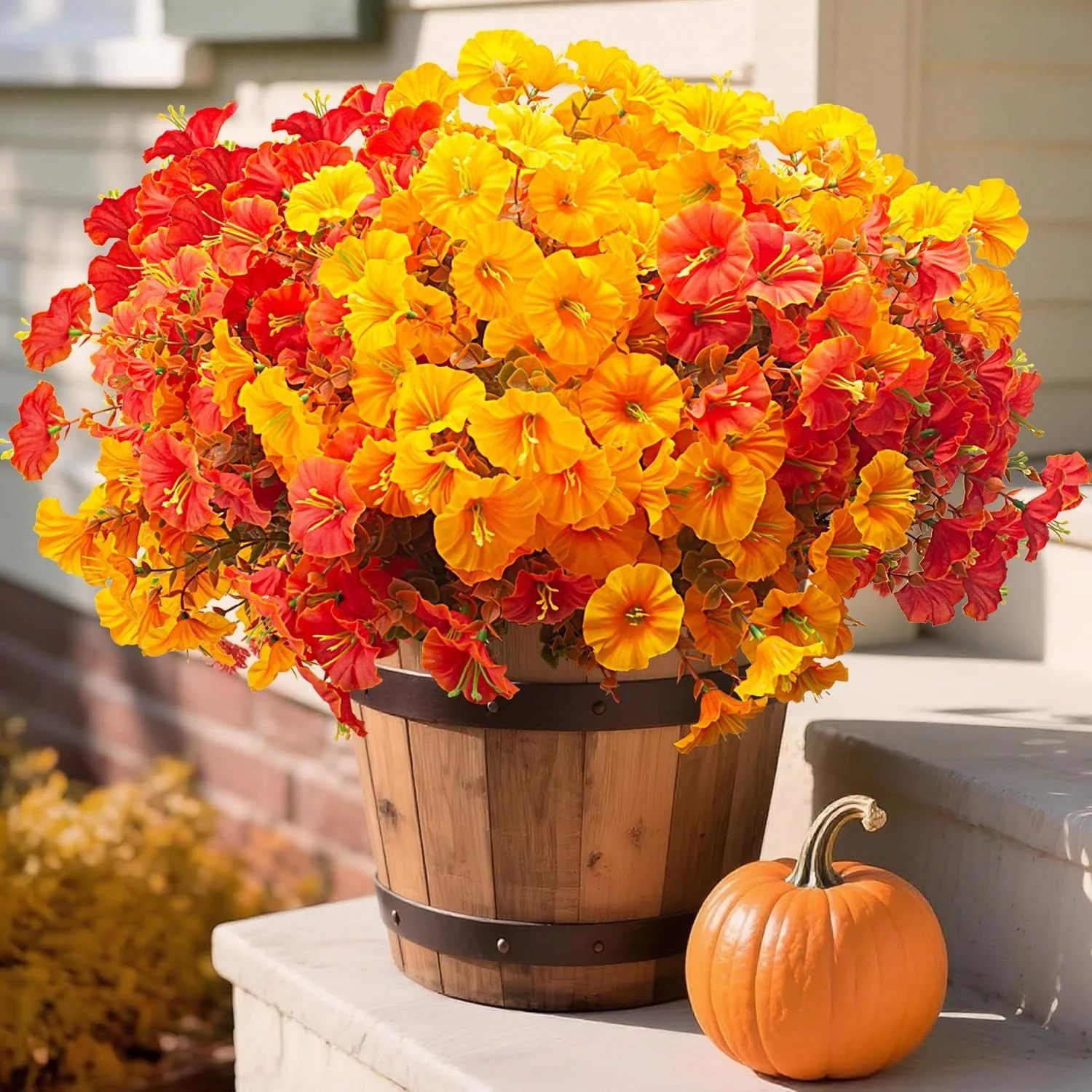 16 PCS Outdoor Fall Artificial Flower