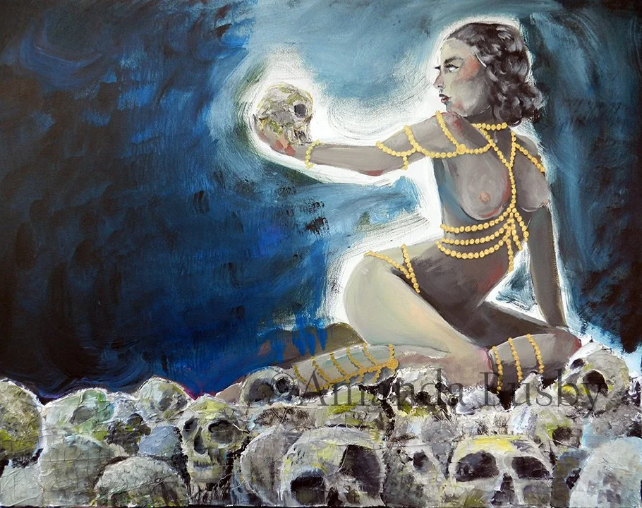 "Count your Blessings" by Amanda Busby. 2016. Acrylic on Canvas. 22" x 28" (Available)