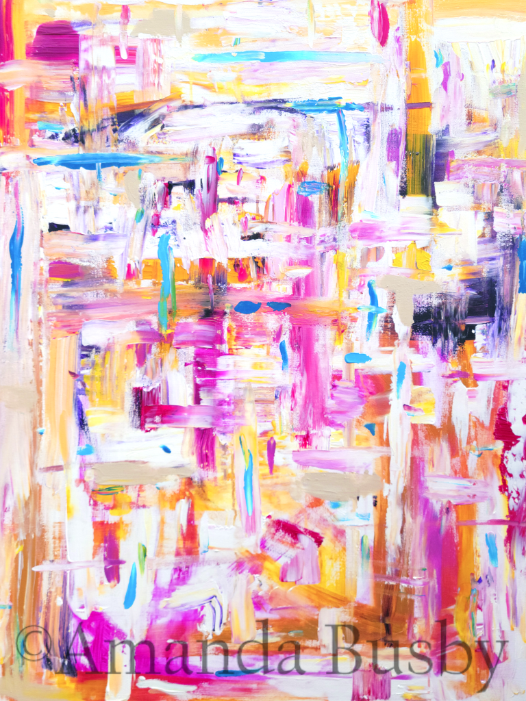 "Sow Into You" by Amanda Busby. 2021. Acrylic Paint on Canvas. 30" x 40" (Available)