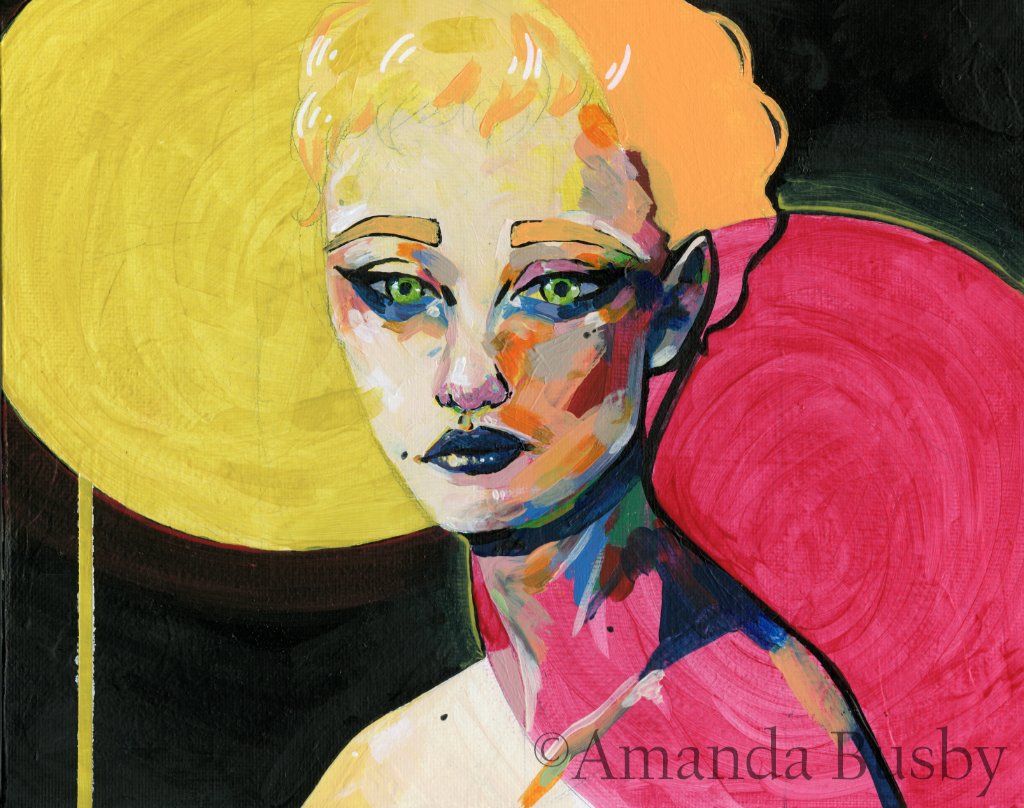 "Spotlight" by Amanda Busby. 2022. Acrylic on Canvas Panel. 8" x 10" (Available)