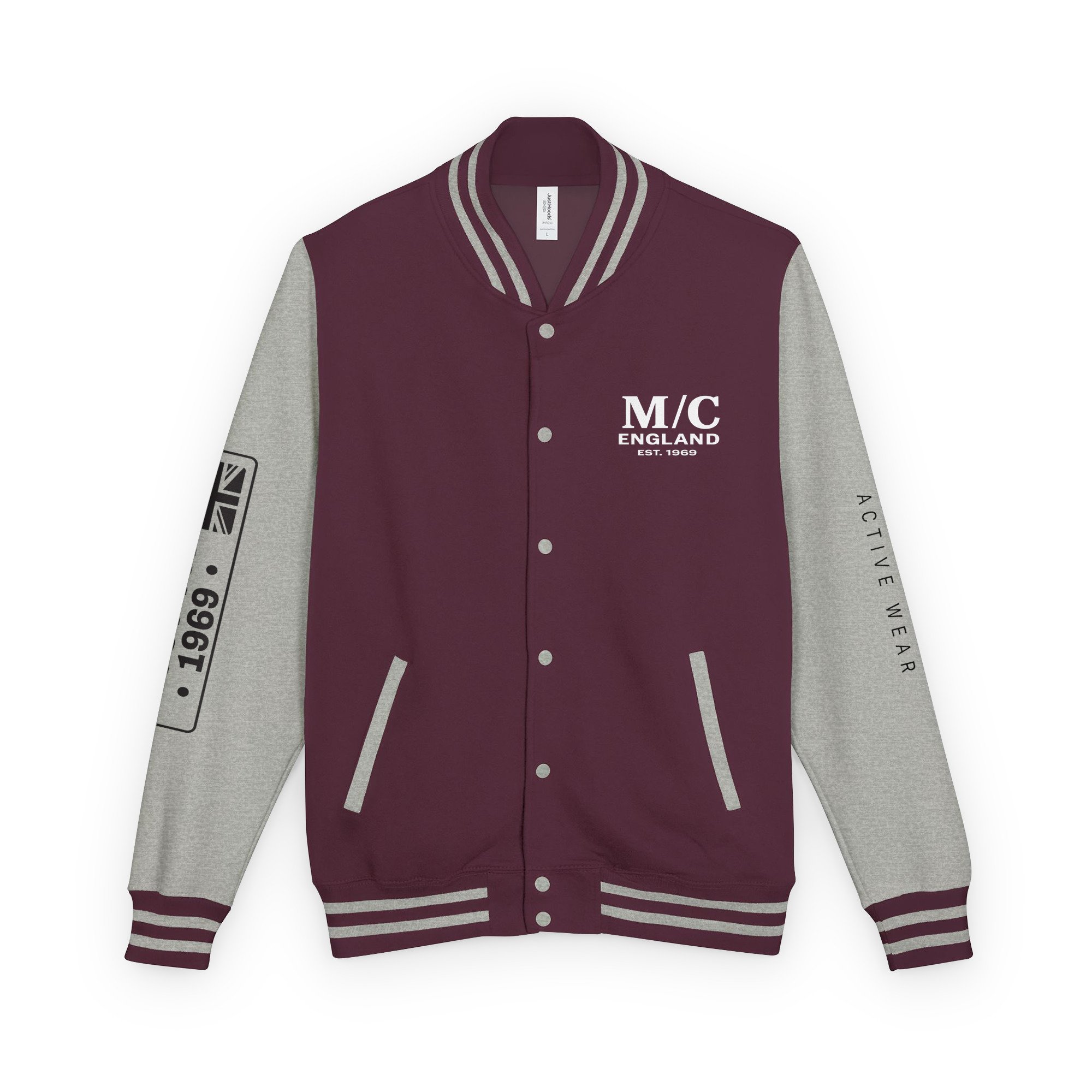 unisex-heavyweight-letterman-jacket-burgundy-heather-grey-front-6a0ffc326351e.jpg