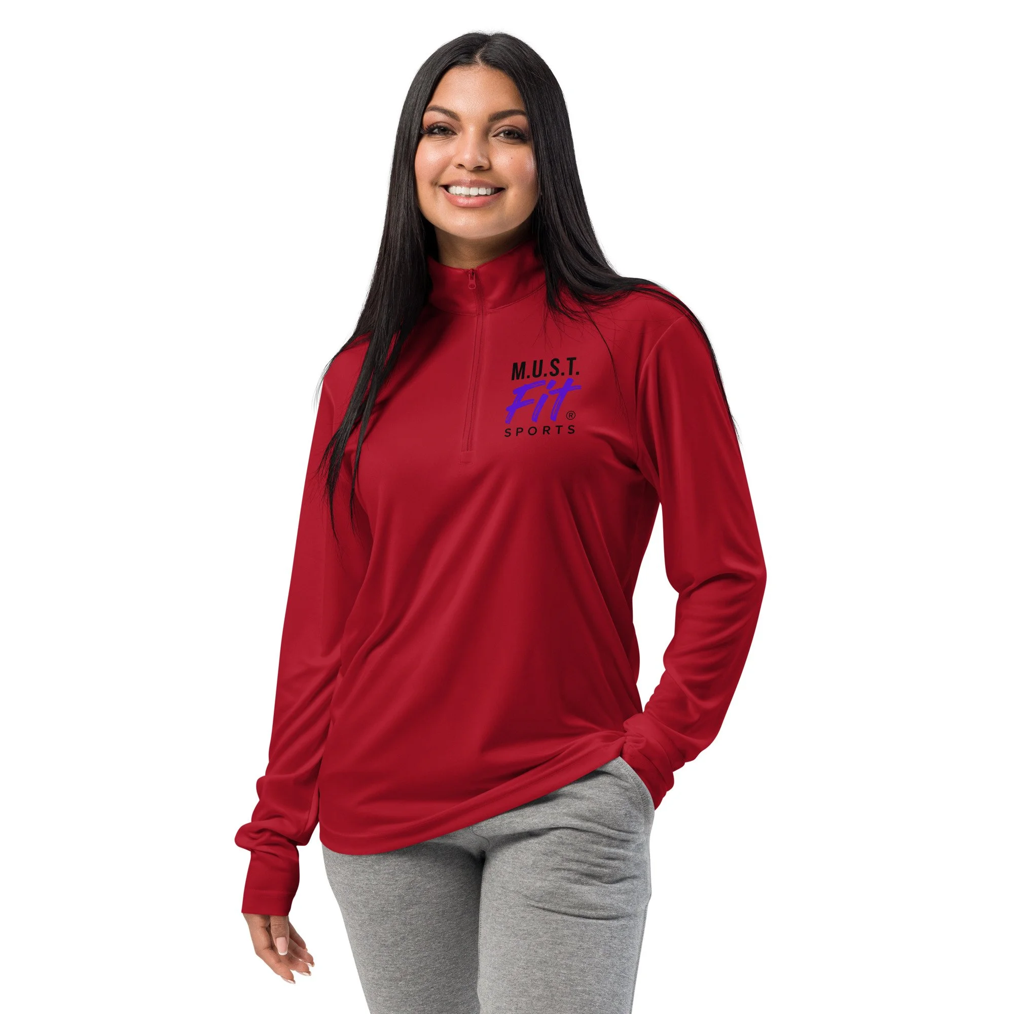 unisex-quarter-zip-pullover-true-red-front-6a16d1f955be9.jpg