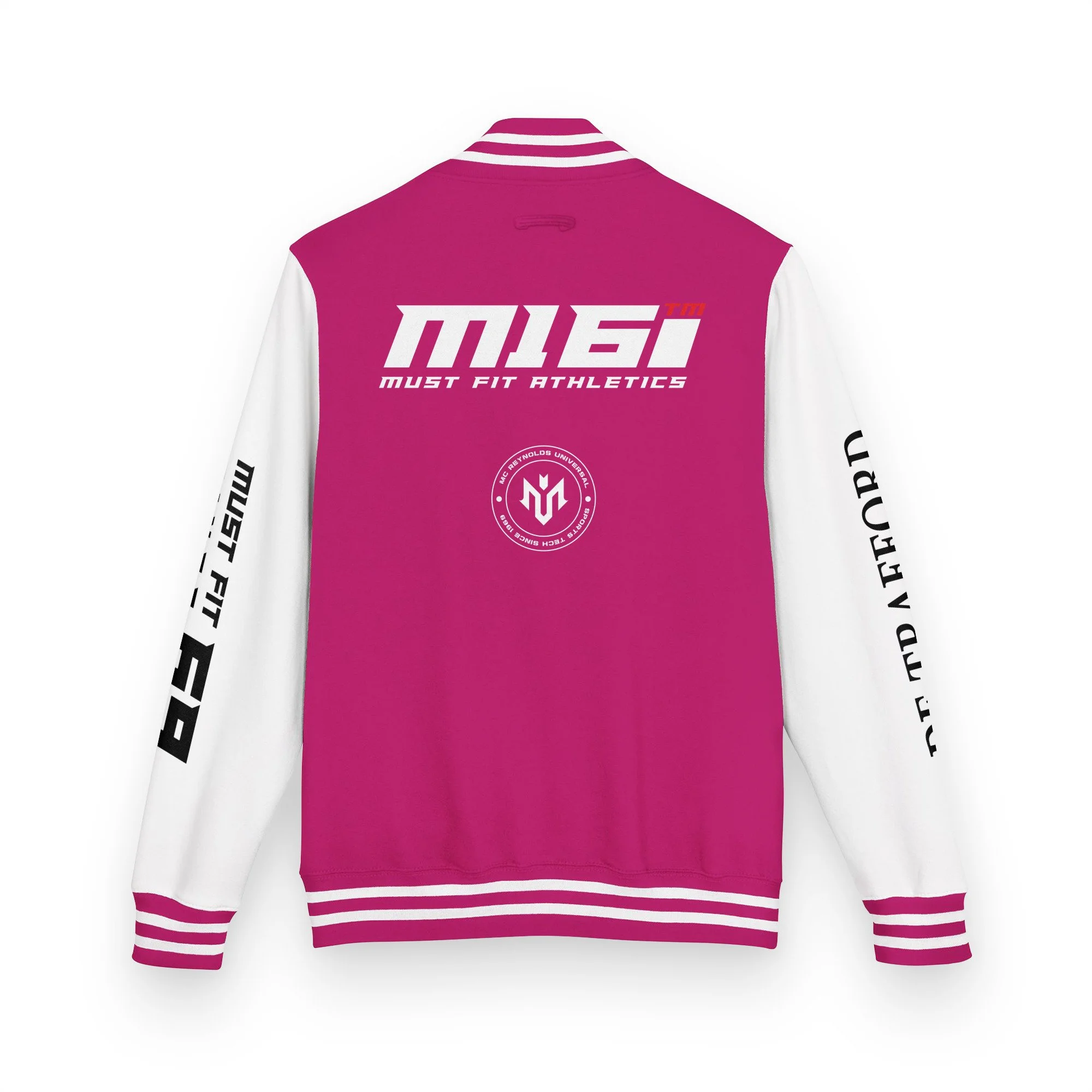 unisex-heavyweight-letterman-jacket-hot-pink-arctic-white-back-6a1d80a3e9ad9.jpg