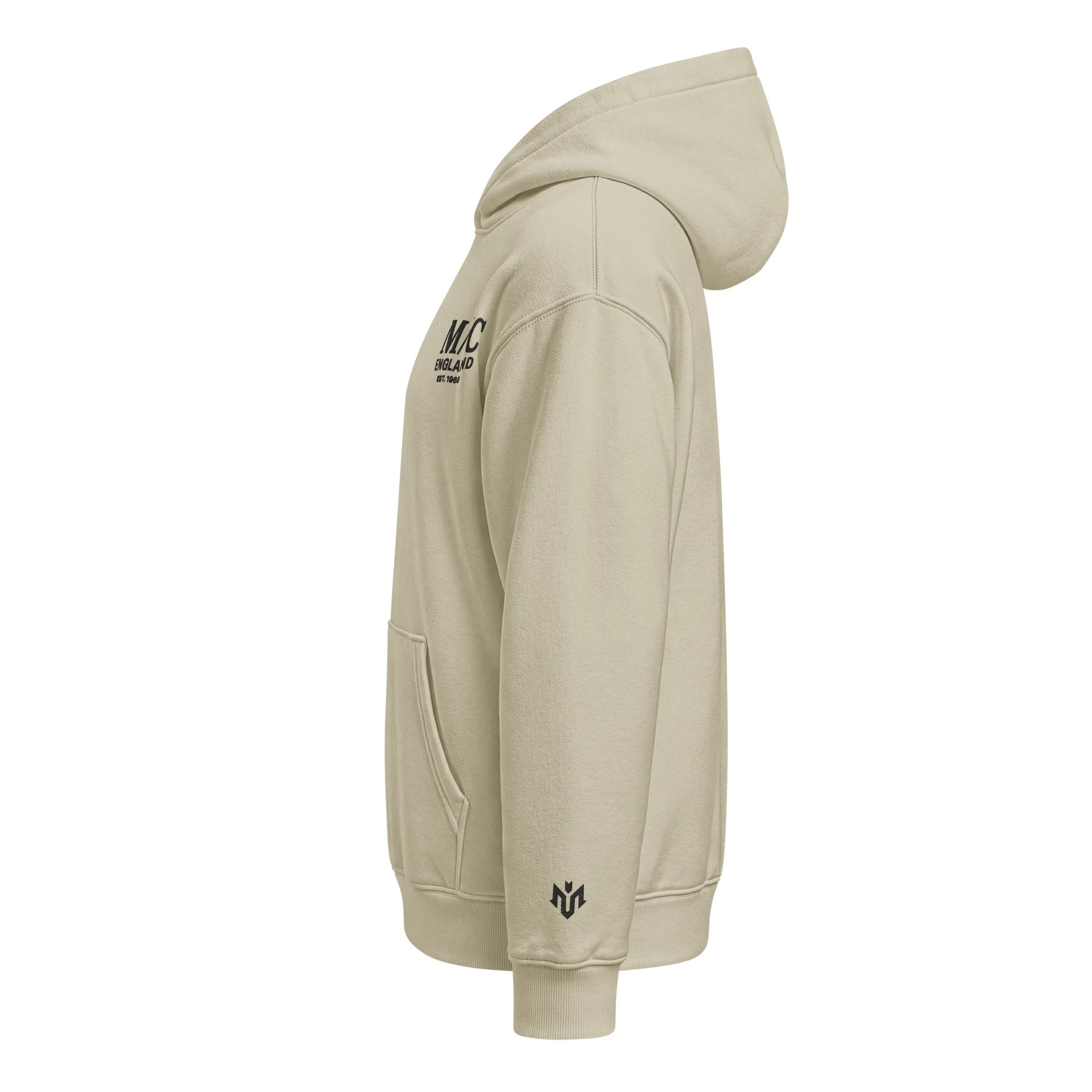 unisex-relaxed-mid-weight-chaser-hooded-sweatshirt-stone-left-6a71891918ac9.jpg