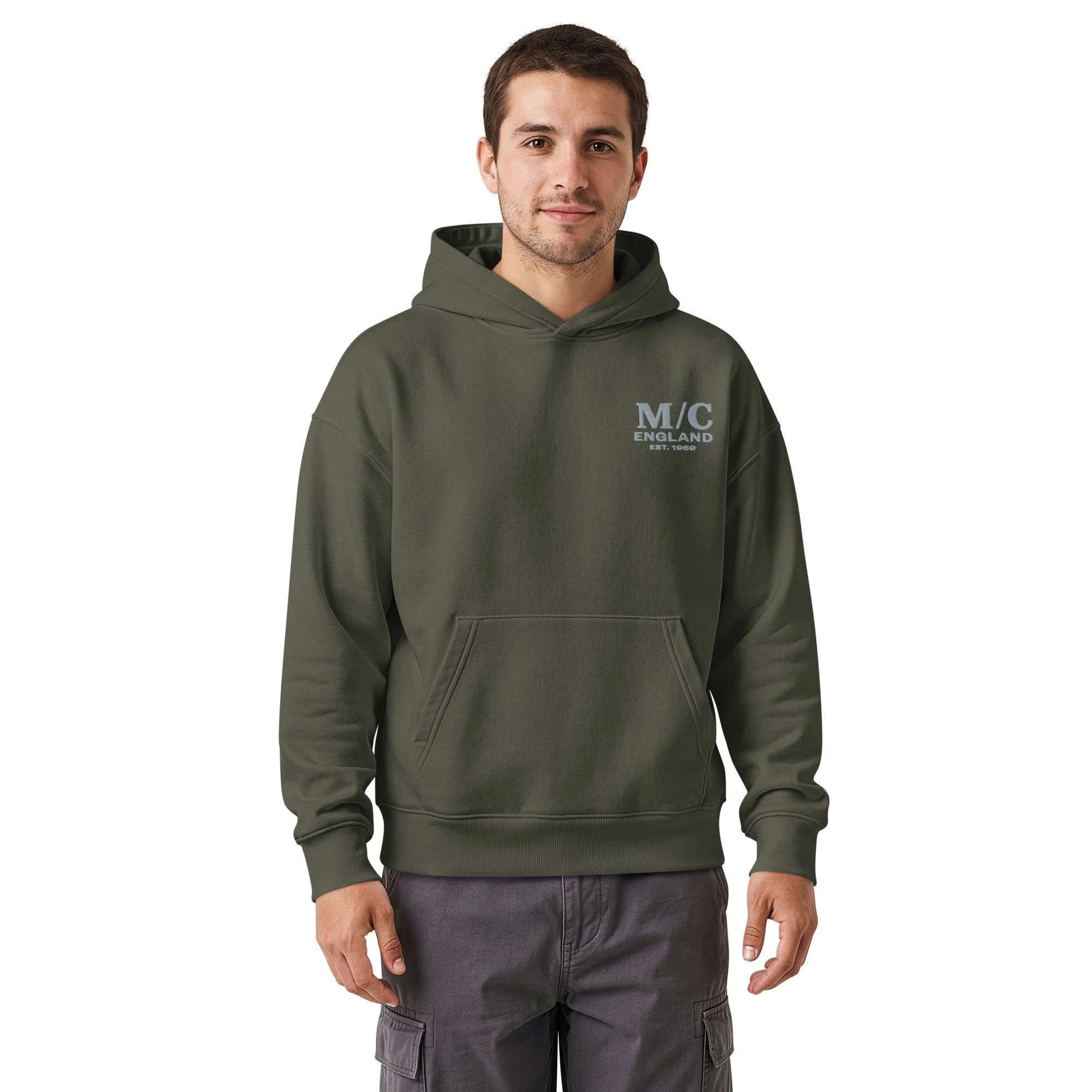 unisex-relaxed-mid-weight-chaser-hooded-sweatshirt-khaki-green-front-6a71897331bf4.jpg