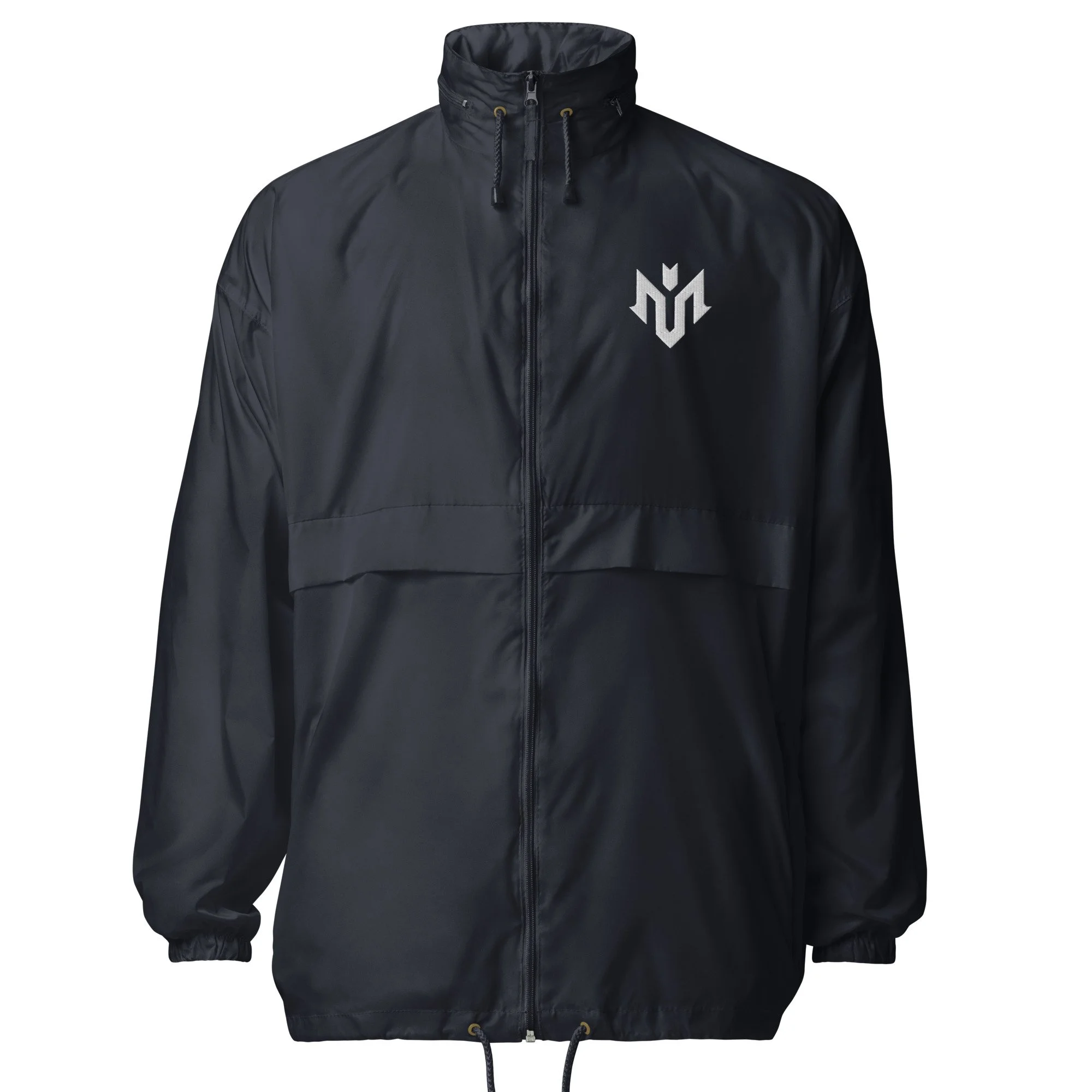 unisex-basic-windbreaker-navy-front-6a91f04bdd4ae.jpg