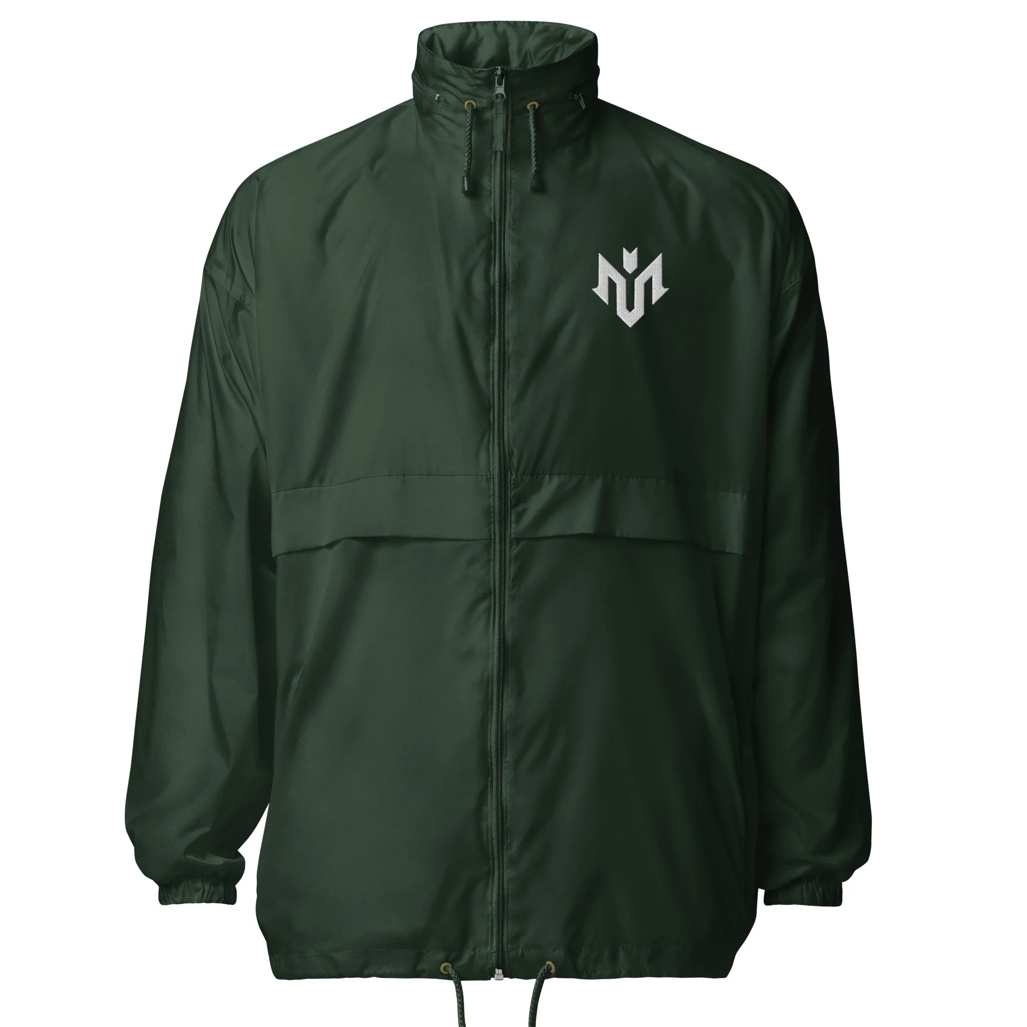 unisex-basic-windbreaker-forest-green-front-6a91f04bdd585.jpg