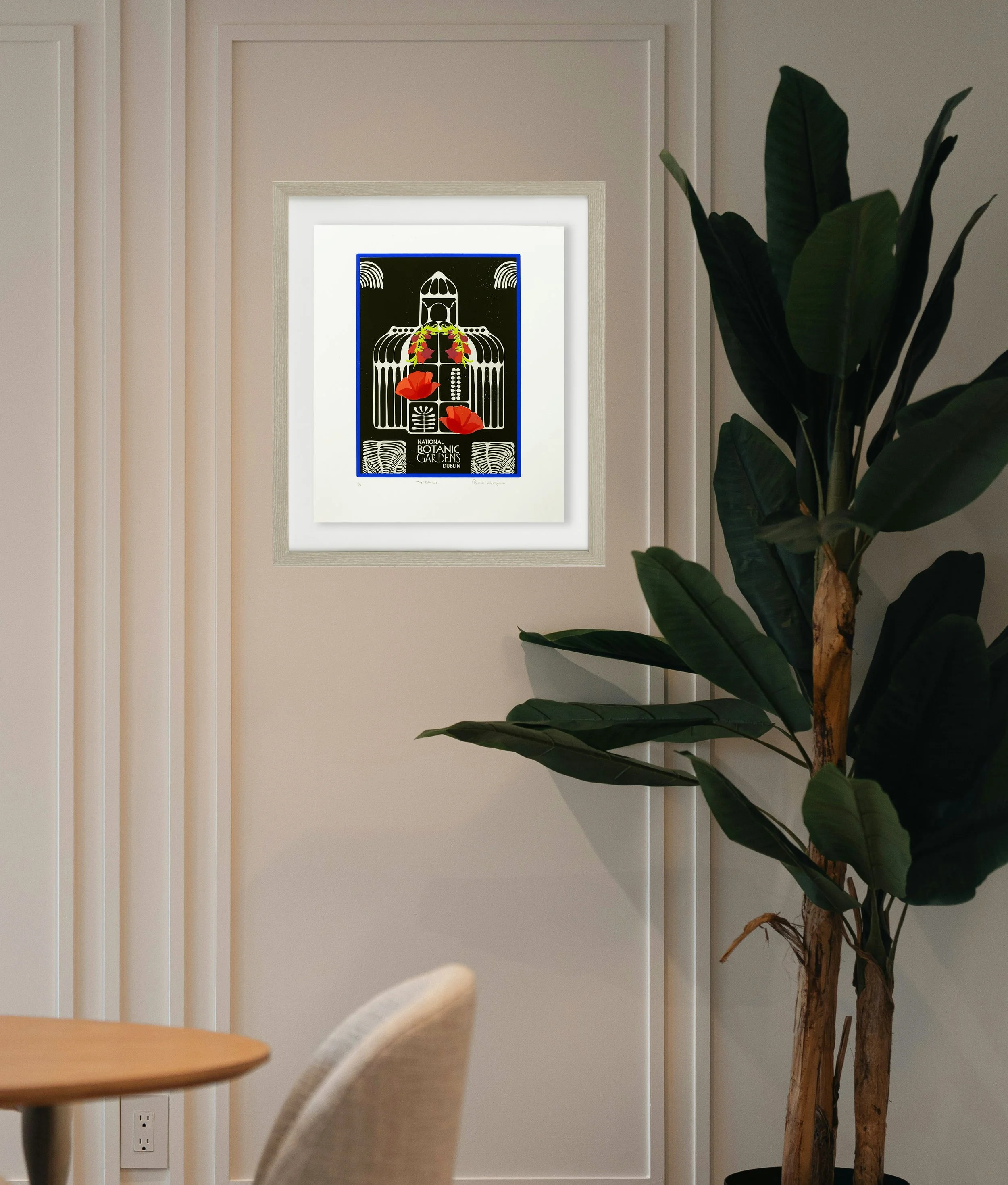 Print of the botanic gardens on wall