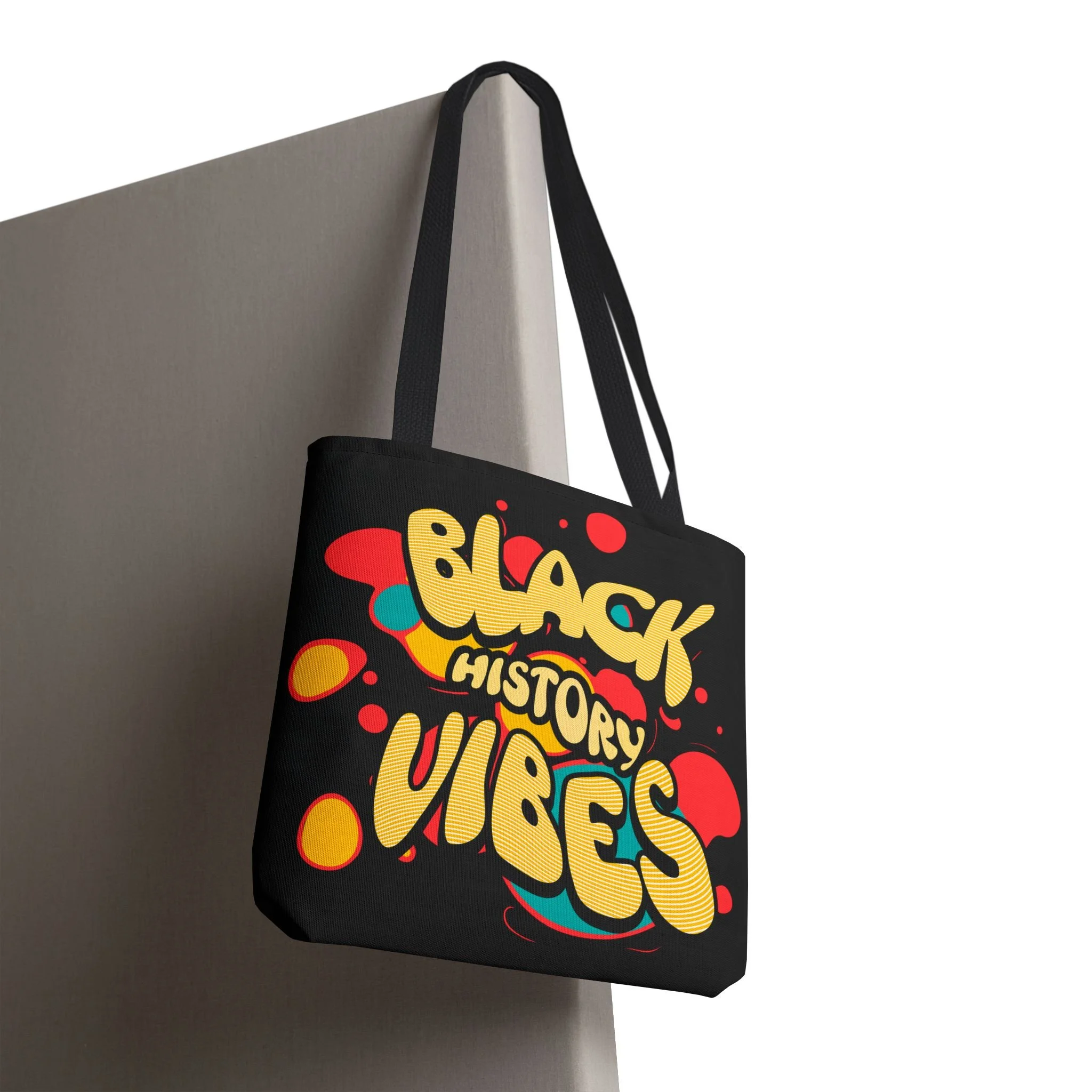 Tote Bag — "Black History Vibes" Colorful Graphic Tote