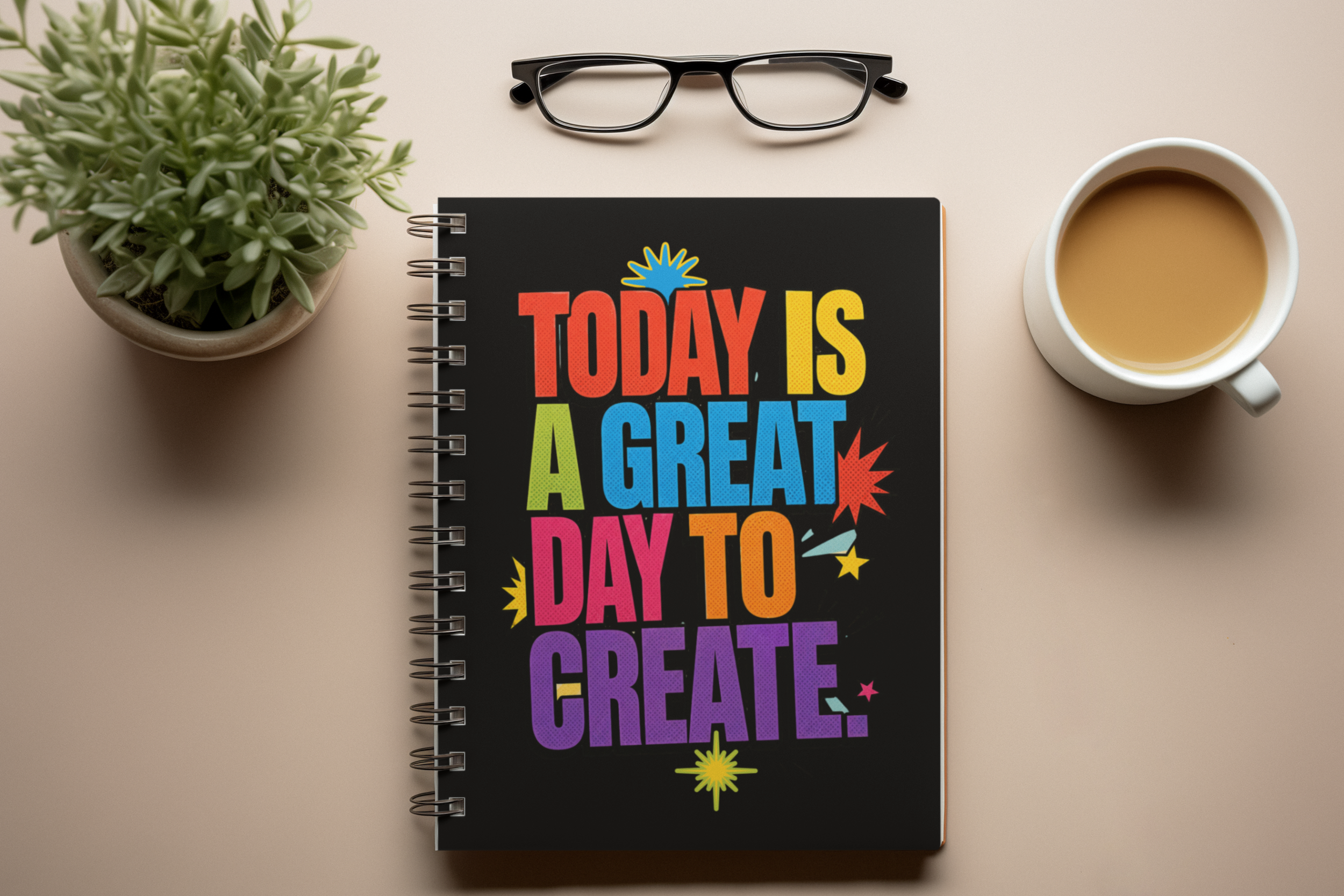 spiral-notebook-mockup-featuring-an-ai-created-cup-of-coffee-and-a-plant-m38099.png